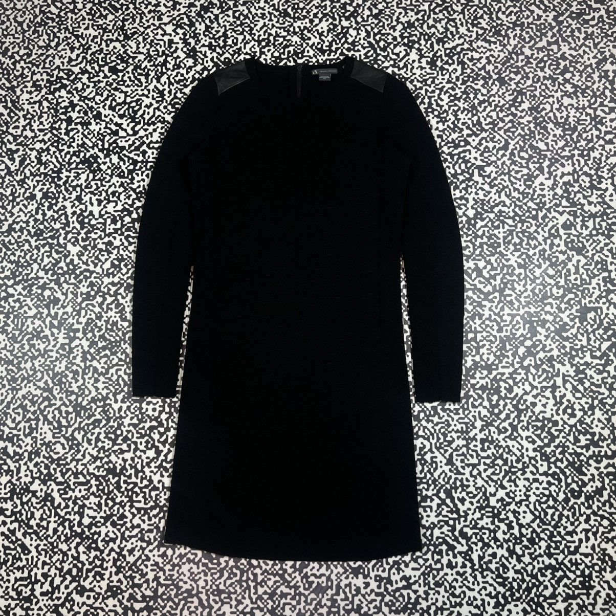 Armani Exchange Vintage Y2K Armani Exchange Wool Midi Dress Casual Style Size M / US 6-8 / IT 42-44 - 3 Thumbnail