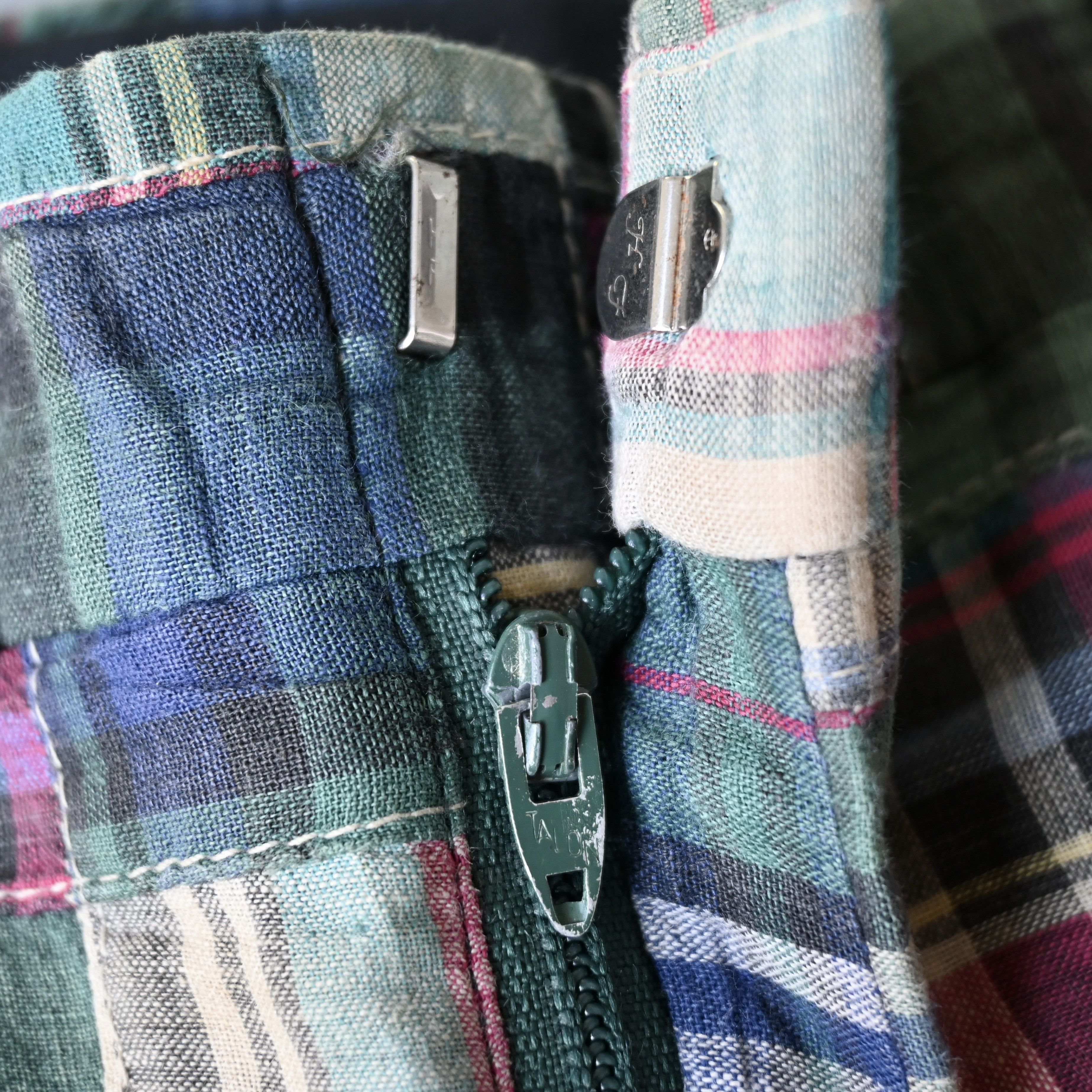 1990s Brooks Brothers authentic madras patchwork trousers
