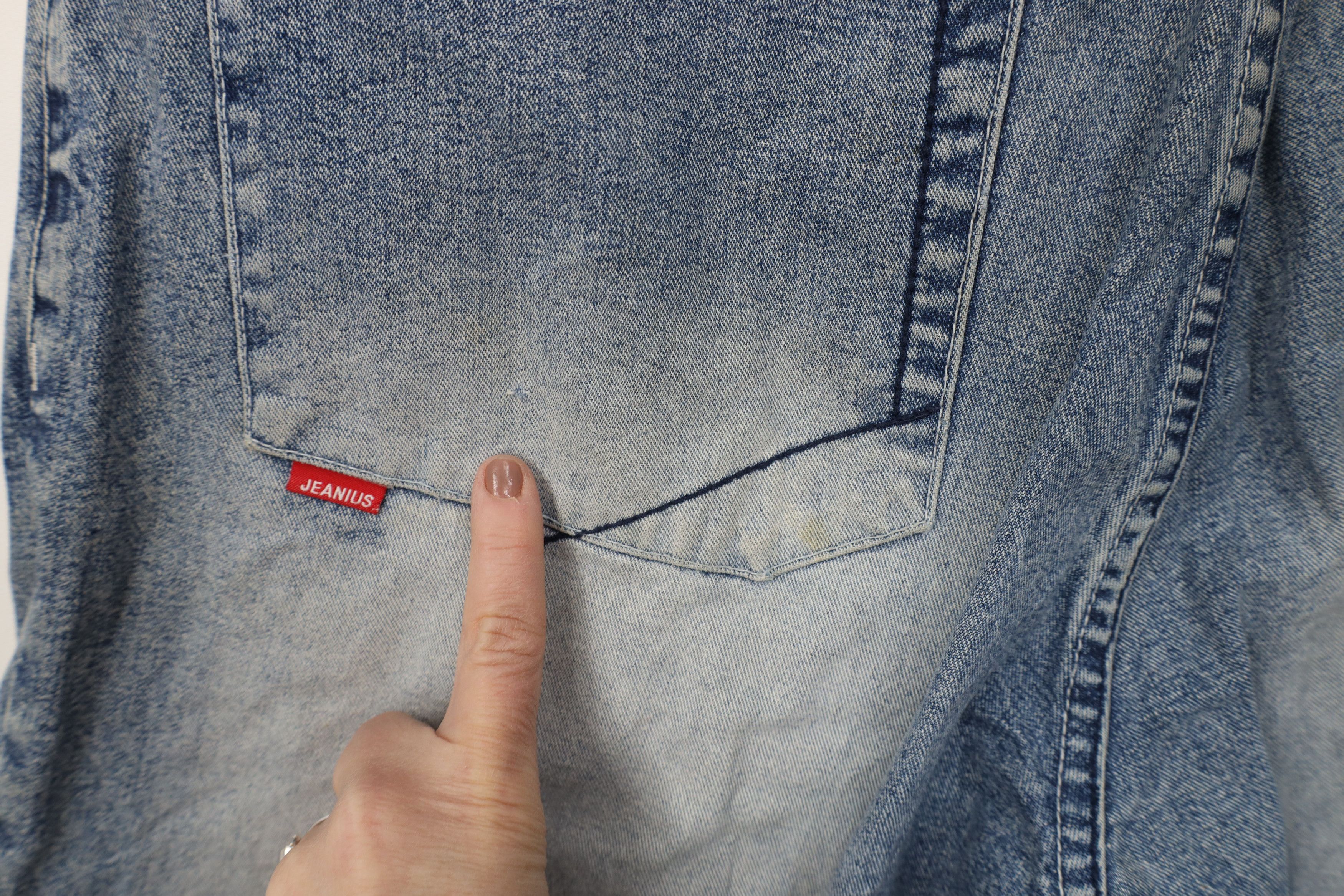 Vintage Vintage 90s Y2K Streetwear Baggy Wide Leg Denim Jeans Size US 34 / EU 50 - 16 Thumbnail