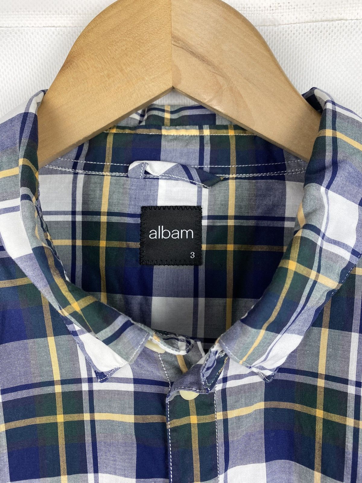 Albam Albam men’s long sleeve checked button up shirt size 3 Size US L / EU 52-54 / 3 - 10 Thumbnail