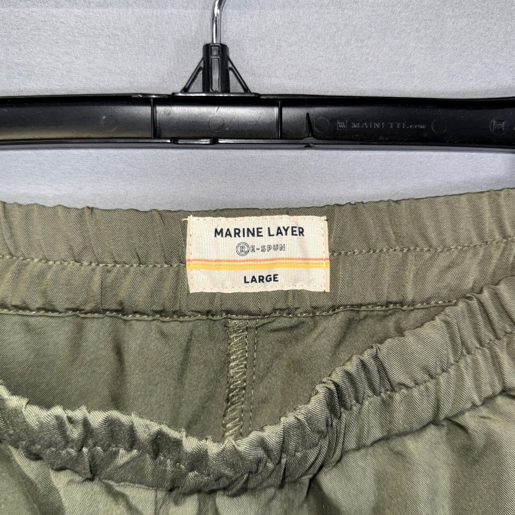 Marine Layer MARINE LAYER Pants Men’s Large Olive Green Elastic Waist Chino Tapered Casual Shirt? Size 36" / US 14 / IT 50 - 4 Thumbnail