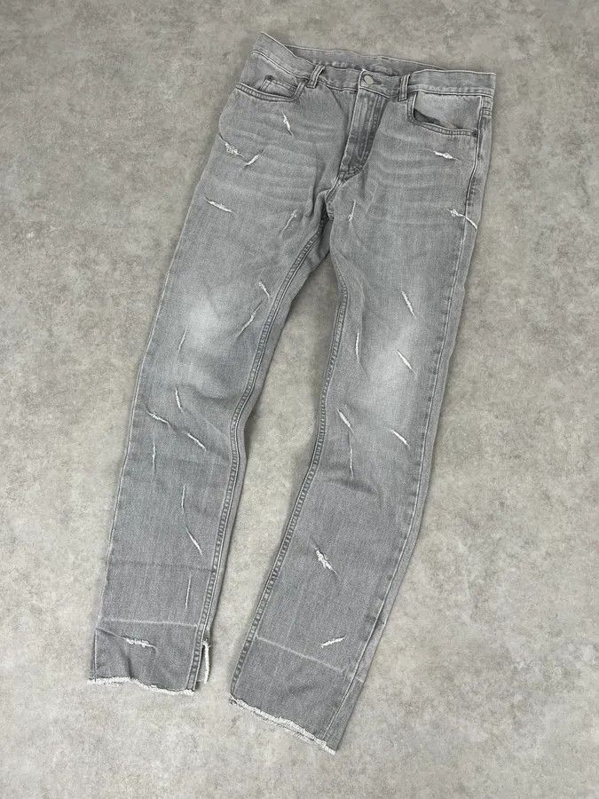 Maison Margiela SS2017 Maison Margiela Grey Slim Distressed Denim Jeans Size 25" / US 0 / IT 36 - 6 Thumbnail