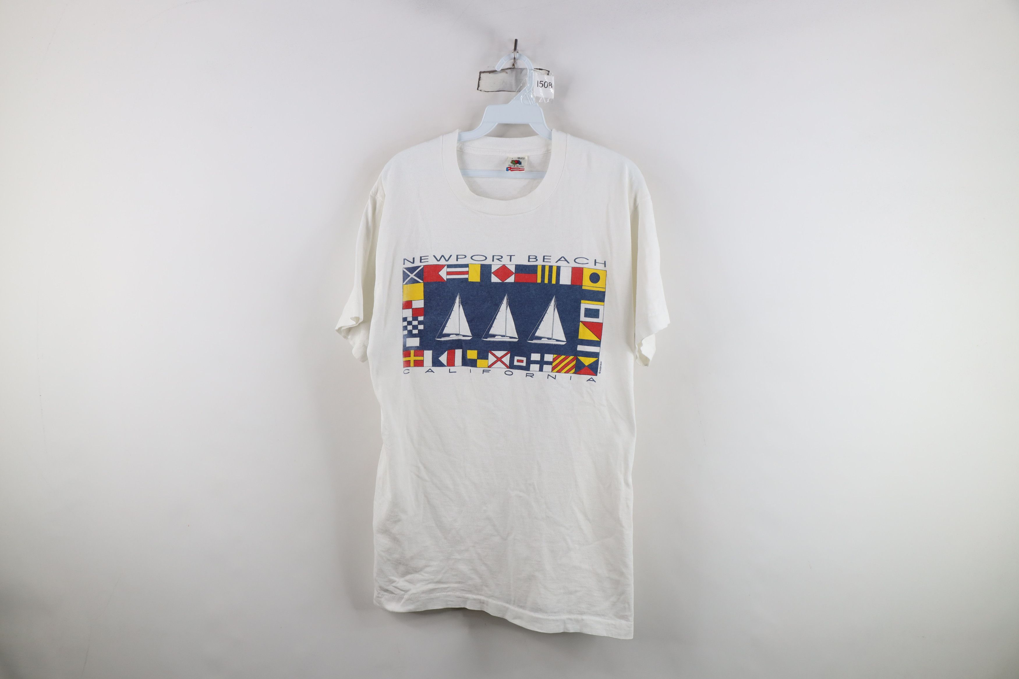 Vintage Vintage 90s Streetwear Beach California Sailing T-Shirt USA Size US L / EU 52-54 / 3 - 1 Thumbnail