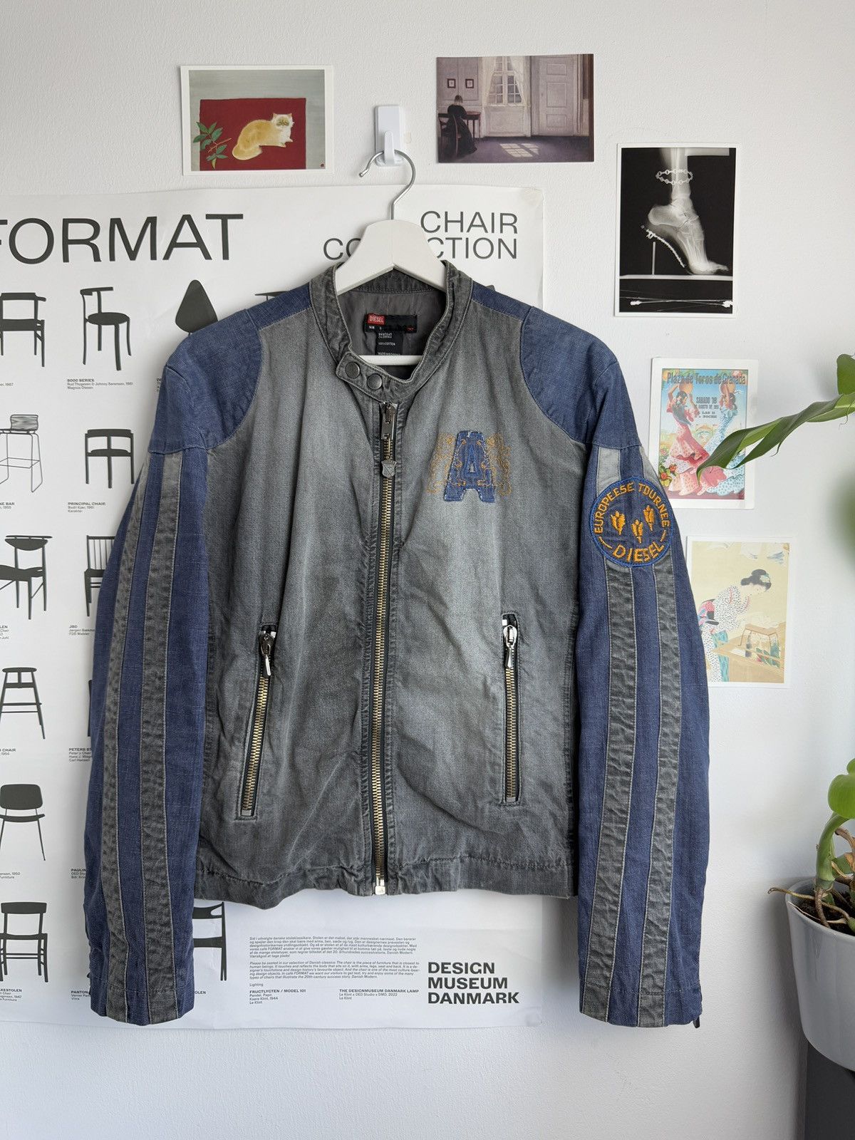 Diesel Vintage y2k Diesel cropped moto biker jacket S opium grunge Size S / US 4 / IT 40 - 1 Thumbnail