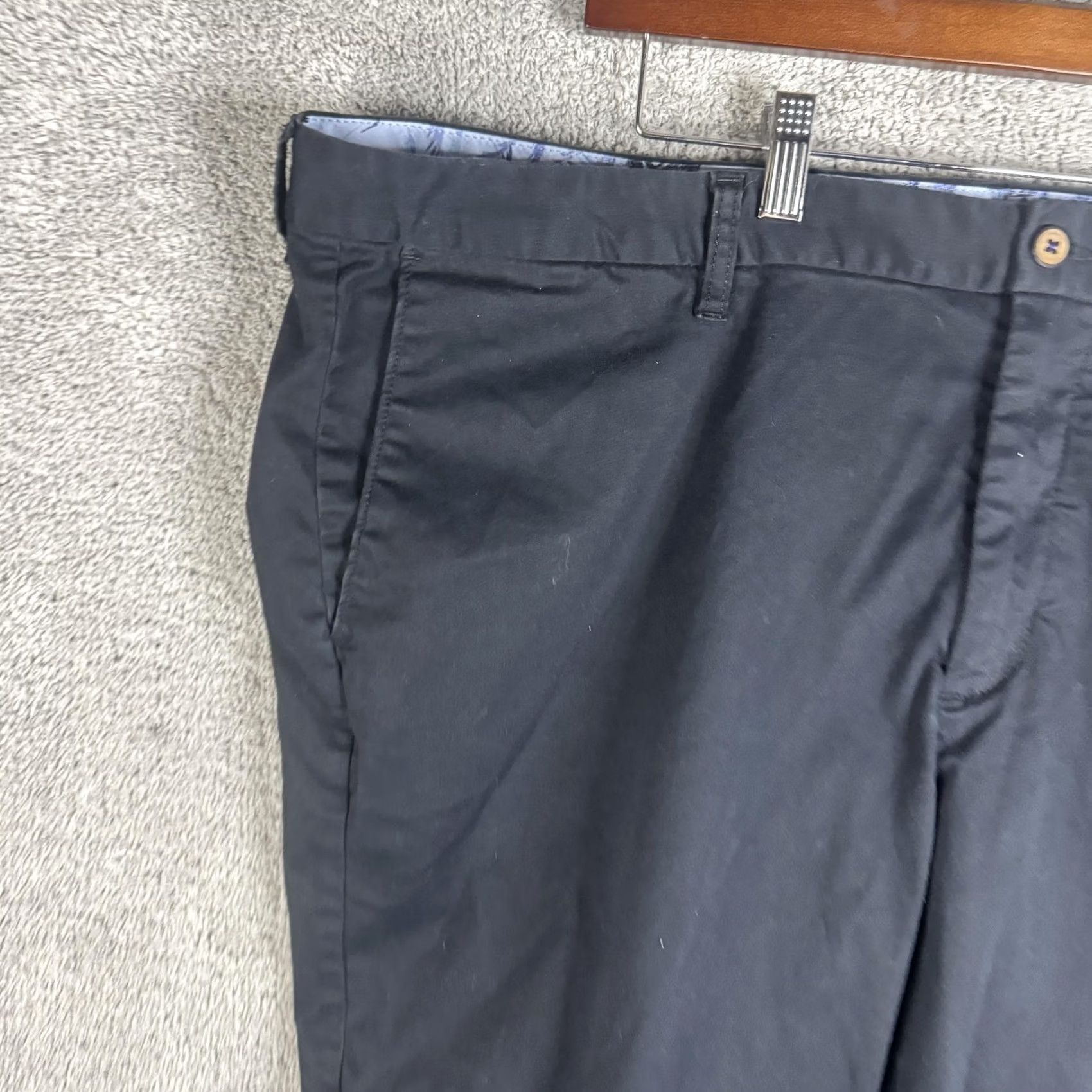 Tommy Bahama Tommy Bahama Pants Mens 42x30 Black Stretch Chino Flat Front Dress Casual Pants Size US 42 / EU 58 - 2 Thumbnail