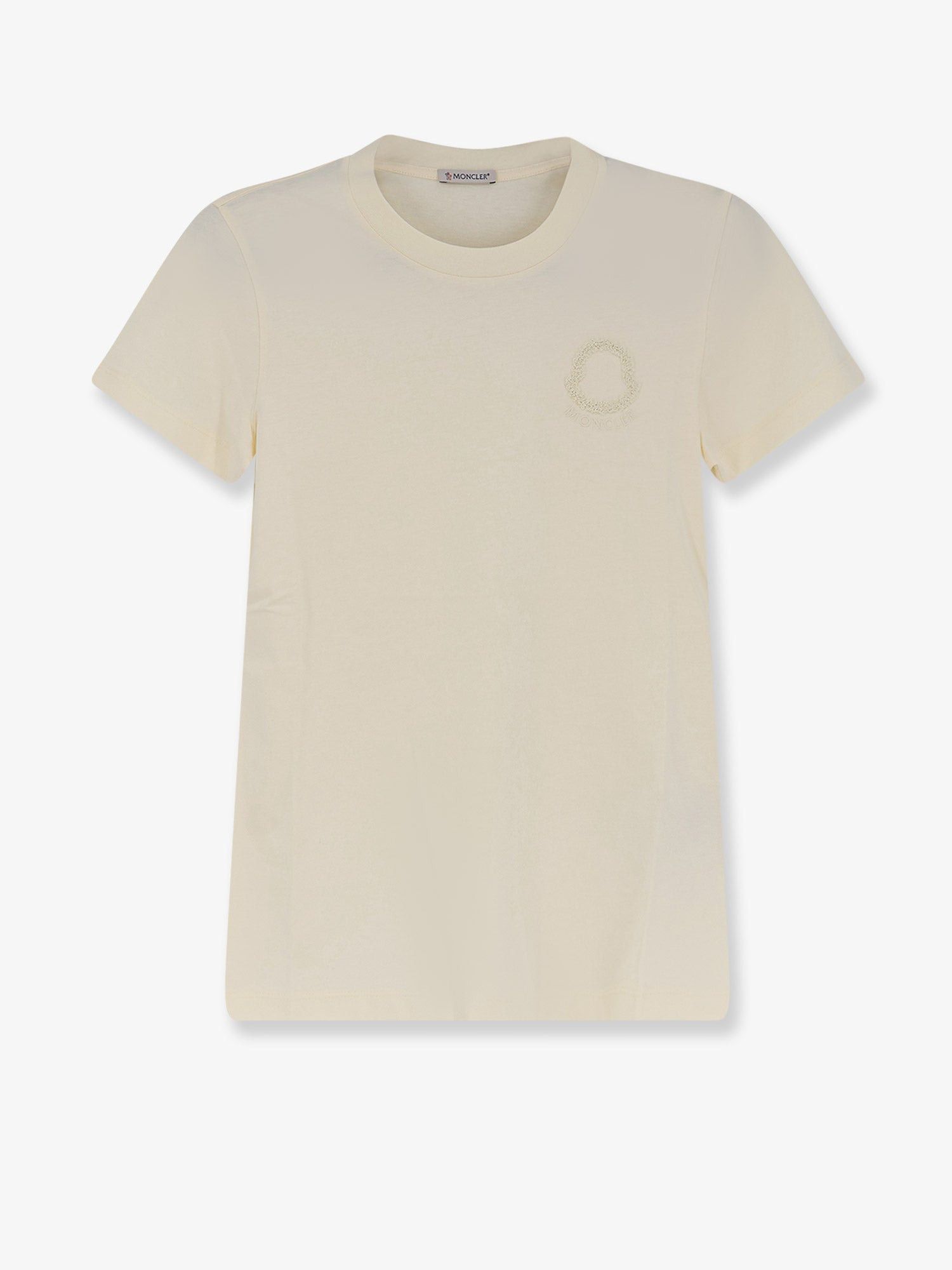 Moncler Moncler Cotton T-shirt with flocked logo on the front Tag Size M Women - USA Tariffs Included Size M / US 6-8 / IT 42-44 - 1 Thumbnail