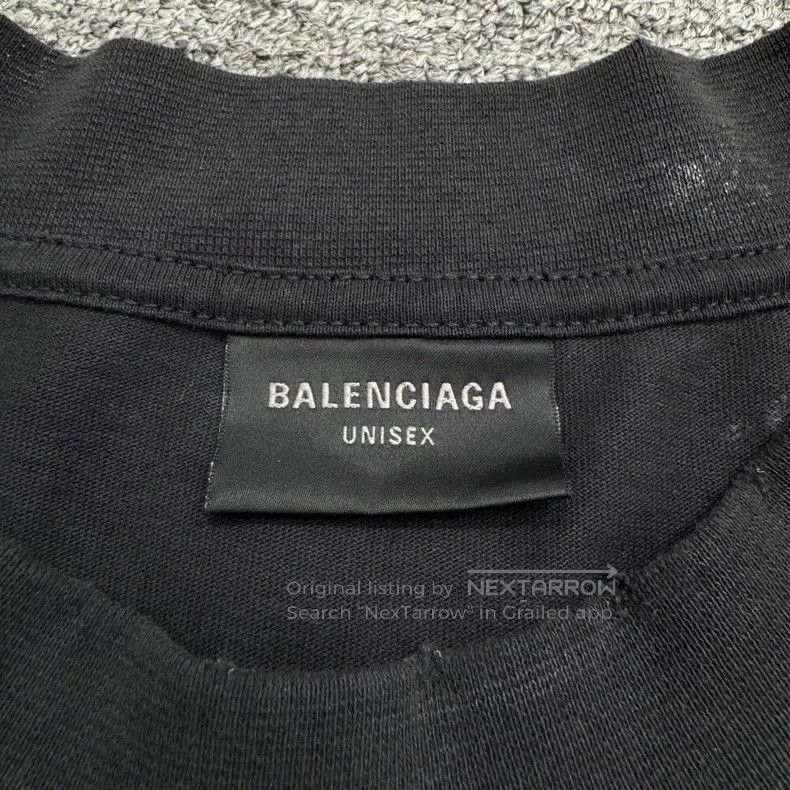 Balenciaga Balenciaga Embroidered Paint Distressed Tee. Size US L / EU 52-54 / 3 - 2 Thumbnail