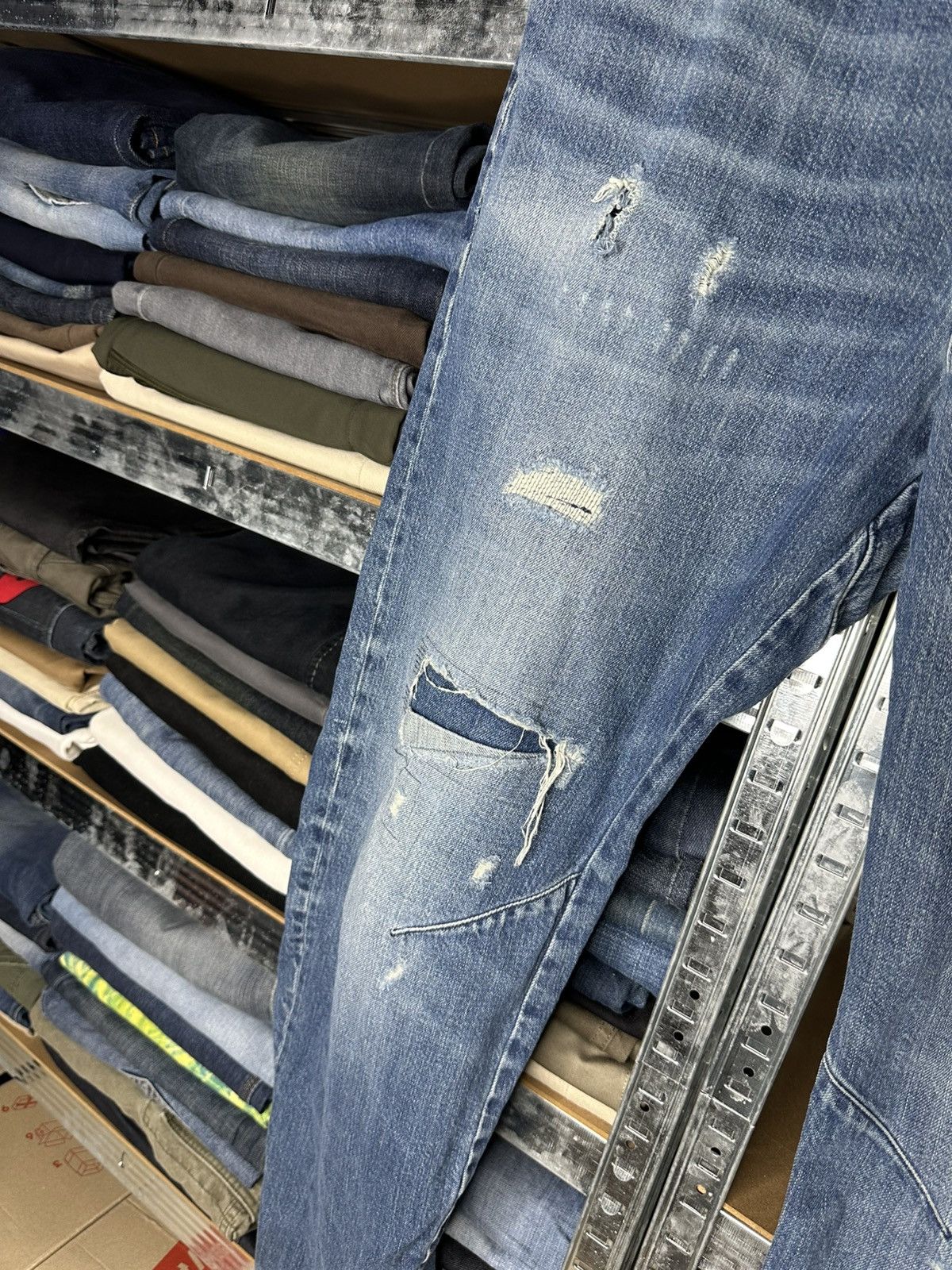 G-Star G-Star Raw Restored Denim Jeans Distressed Mens W34 L34 Size US 34 / EU 50 - 3 Thumbnail
