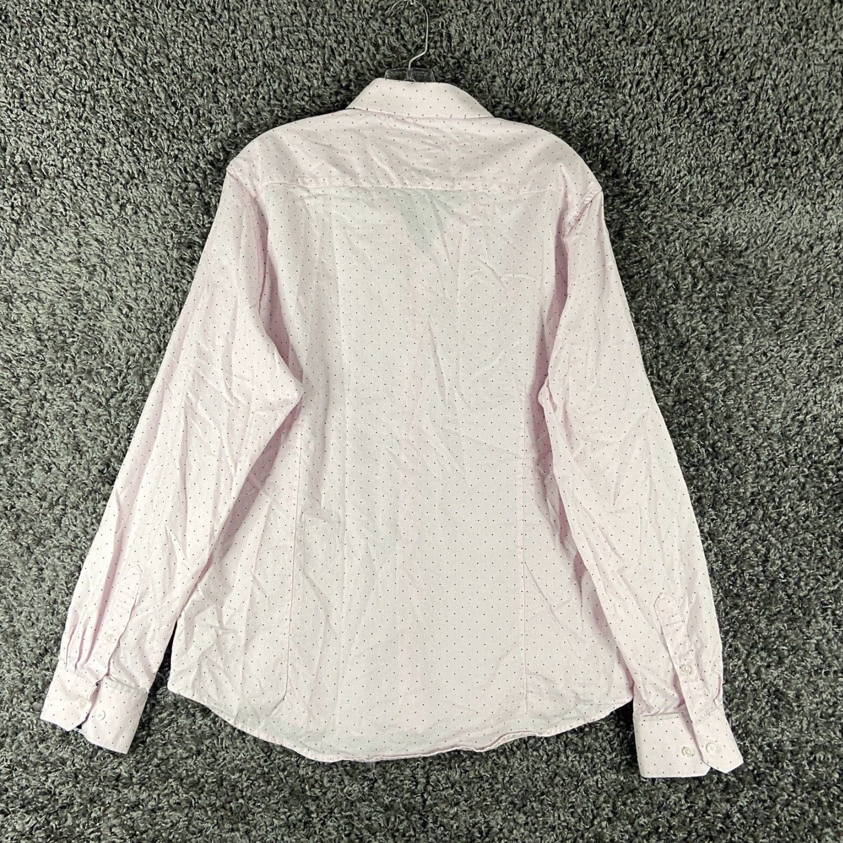 Denime VINTAGE Denim & Flowers Denim Shirt Men XL Pink Polka Long Sleeve Button-Up Flower Theme Mens XL Size US XL / EU 56 / 4 - 6 Thumbnail