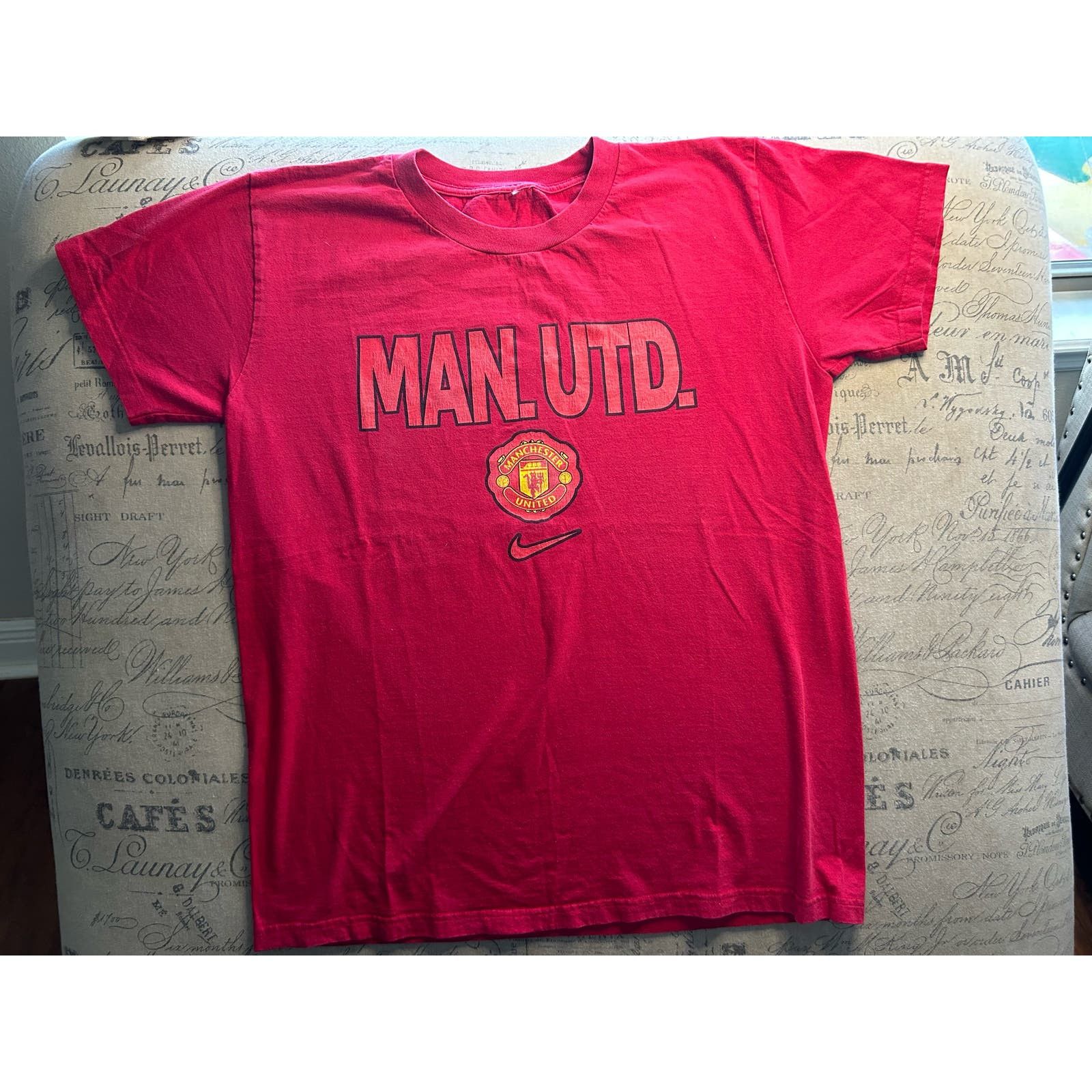 Nike Vintage Manchester United Soccer Nike T-Shirt Size US L / EU 52-54 / 3 - 1 Preview