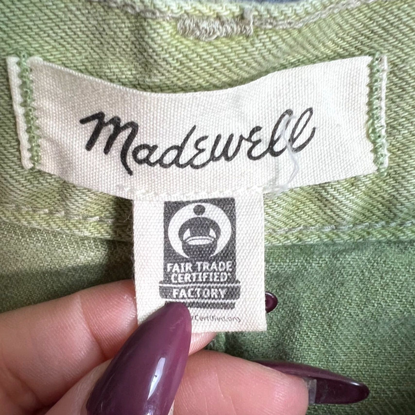 Madewell Madewell Womens Size 26 Baggy Straight Leg Jeans Green 100% Cotton Pants Size 26" / US 2 / IT 38 - 3 Thumbnail
