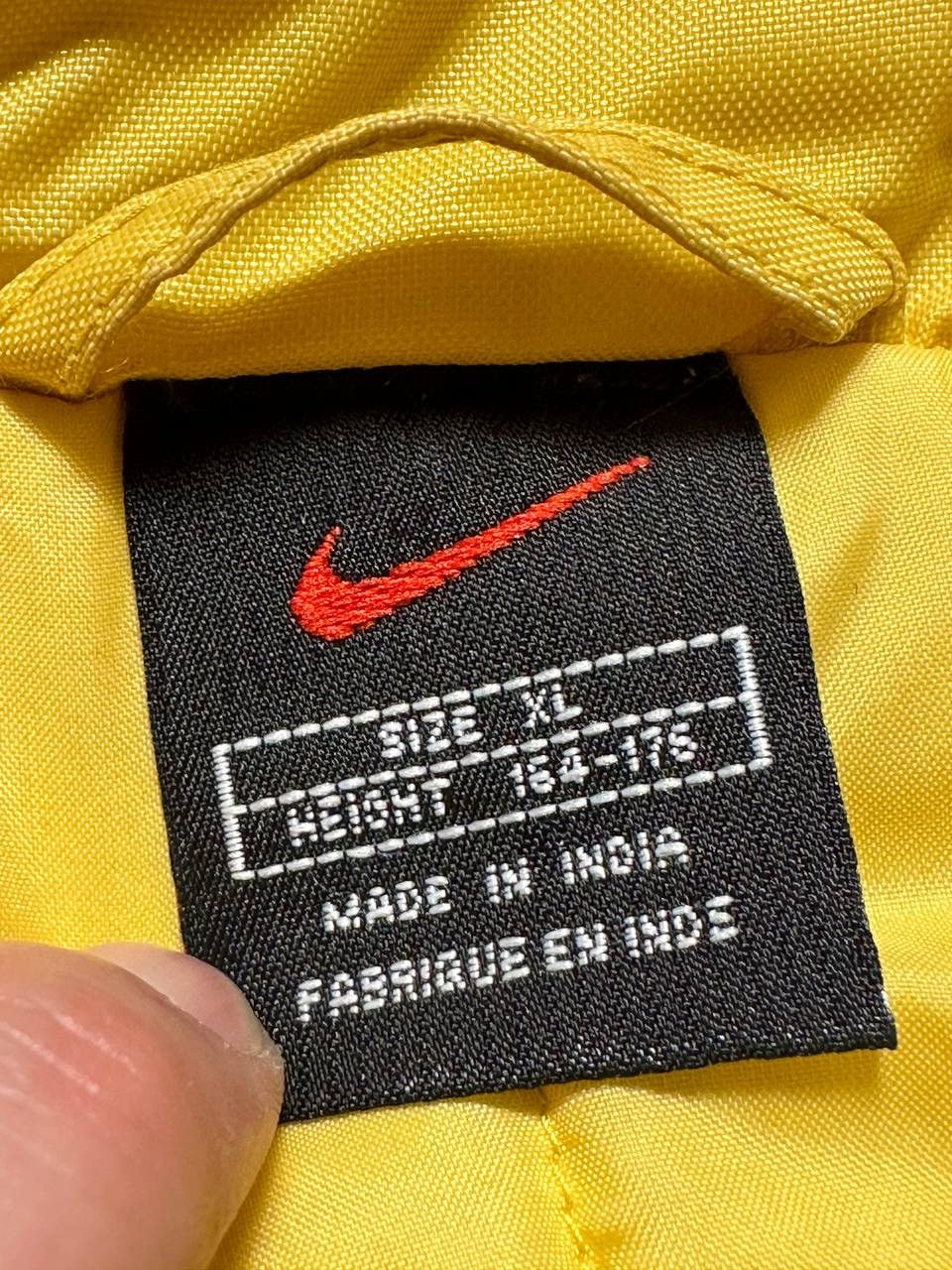 Nike × Vintage Nike Vintage Yellow Big logo Jacket Size US XL / EU 56 / 4 - 19 Thumbnail
