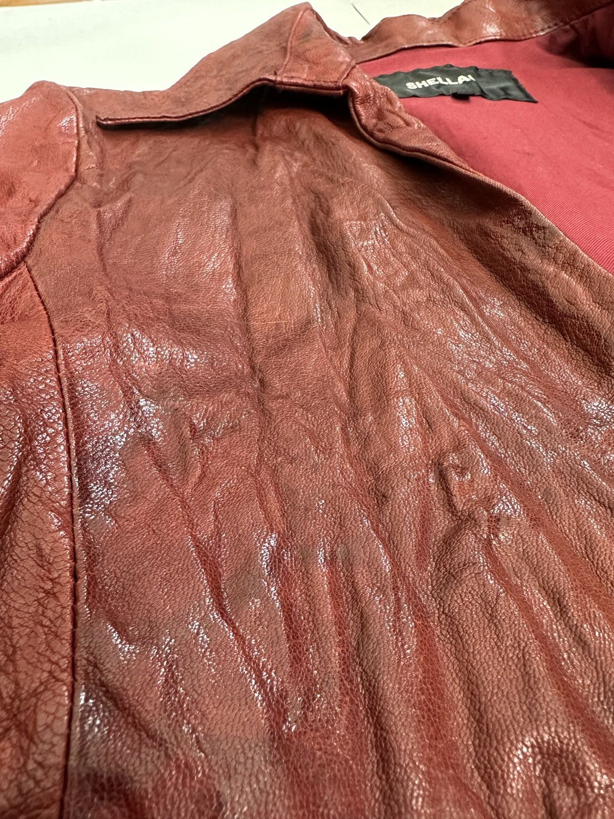 Shellac Shellac Burgundy Goatskin Jacket Size US XS / EU 42 / 0 - 5 Thumbnail