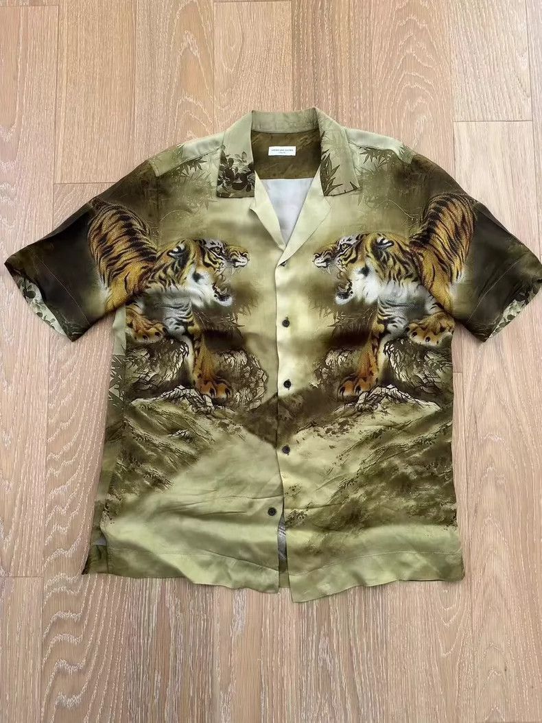 Dries Van Noten Short Sleeve Shirt with Tigers- DMC