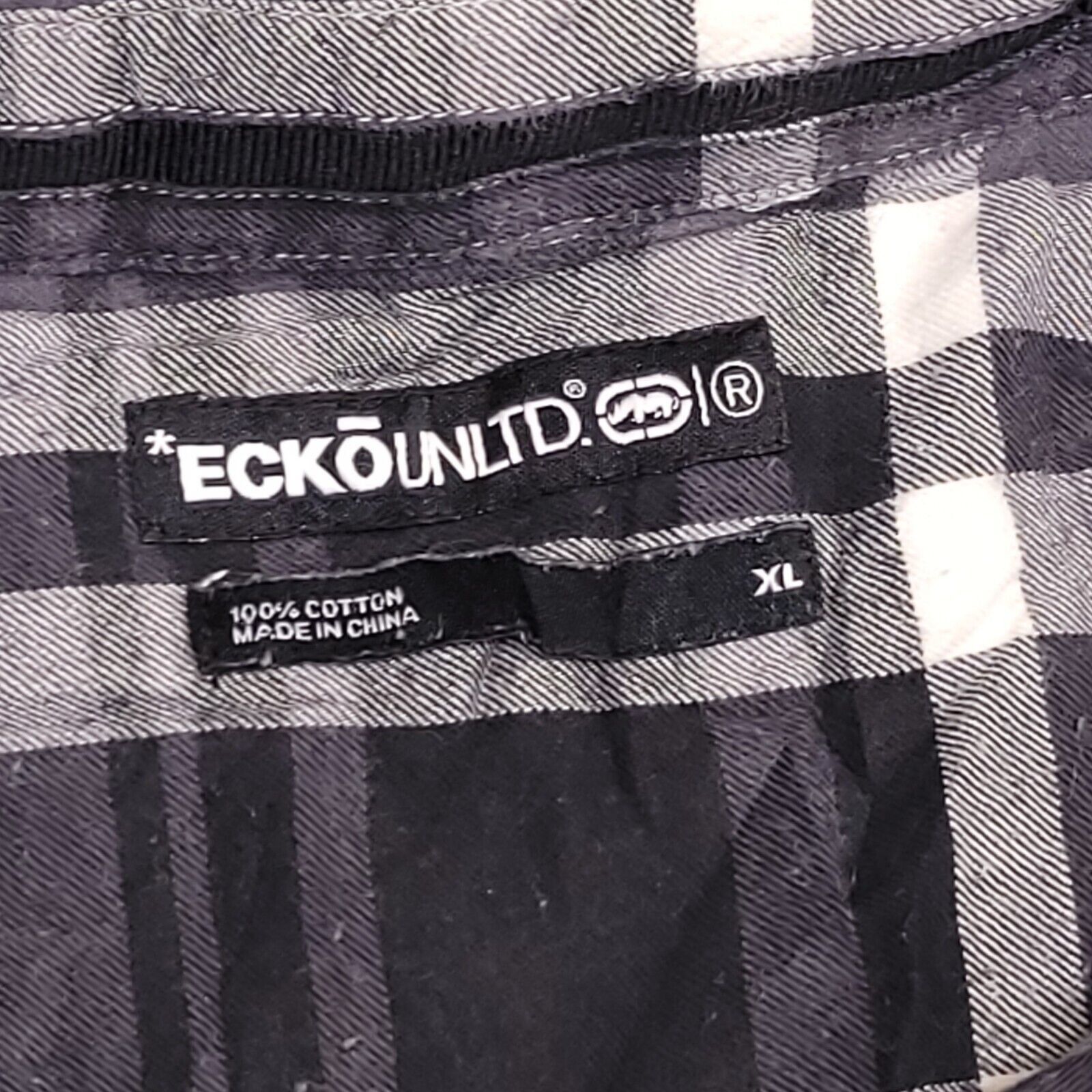 Ecko Unltd. Ecko Unltd Madras Flannel Shirt Men Size Extra Large XL Gray Size US XL / EU 56 / 4 - 3 Thumbnail