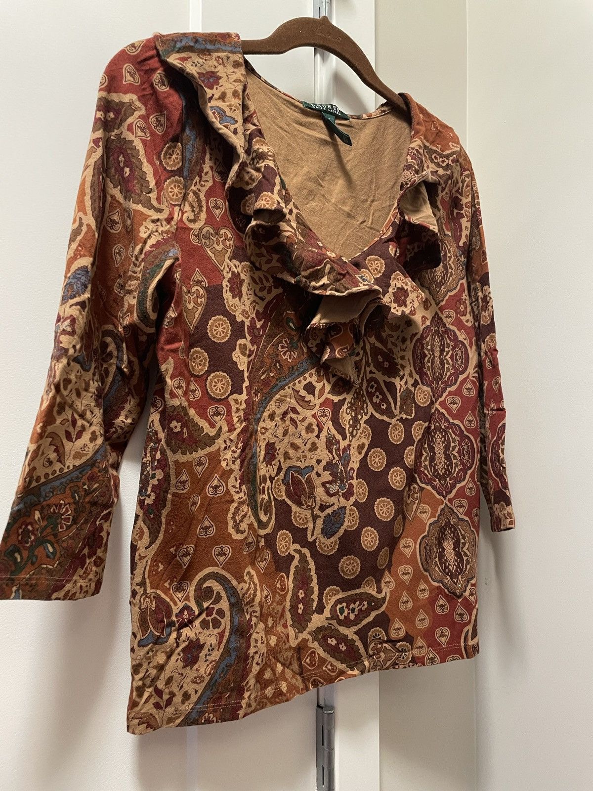 Polo Ralph Lauren 3/4 cotton ruffled shirt Size L / US 10 / IT 46 - 4 Thumbnail