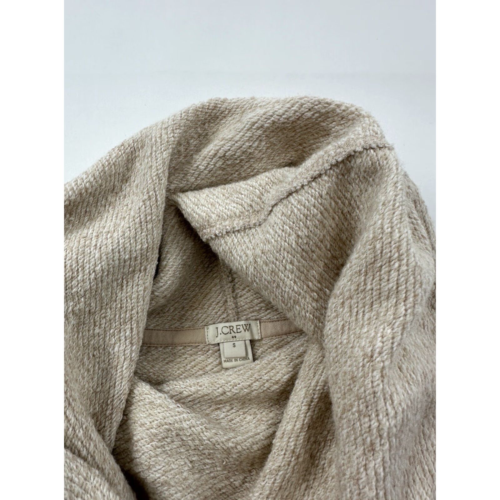 J.Crew J.Crew Sweater Shirt Funnelneck Pullover Wool Blend Womens Small Beige Pockets Size S / US 4 / IT 40 - 4 Thumbnail