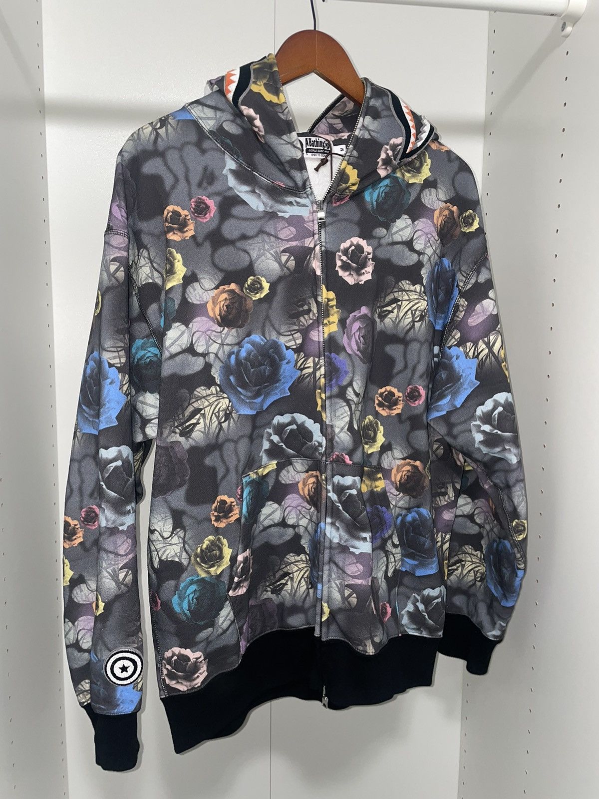 Bape Floral Camo Shark Relaxed Full Zip Hoodie Size US M / EU 48-50 / 2 - 4 Thumbnail