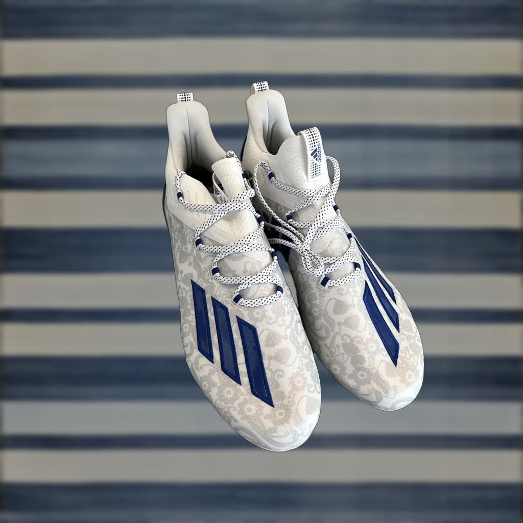 Adidas Adidas Adizero Cleat Football FU6707 Floral White Blue Size 12 Mens US 12 Multicolor Pattern Floral Size US 12 / EU 45 - 1 Thumbnail