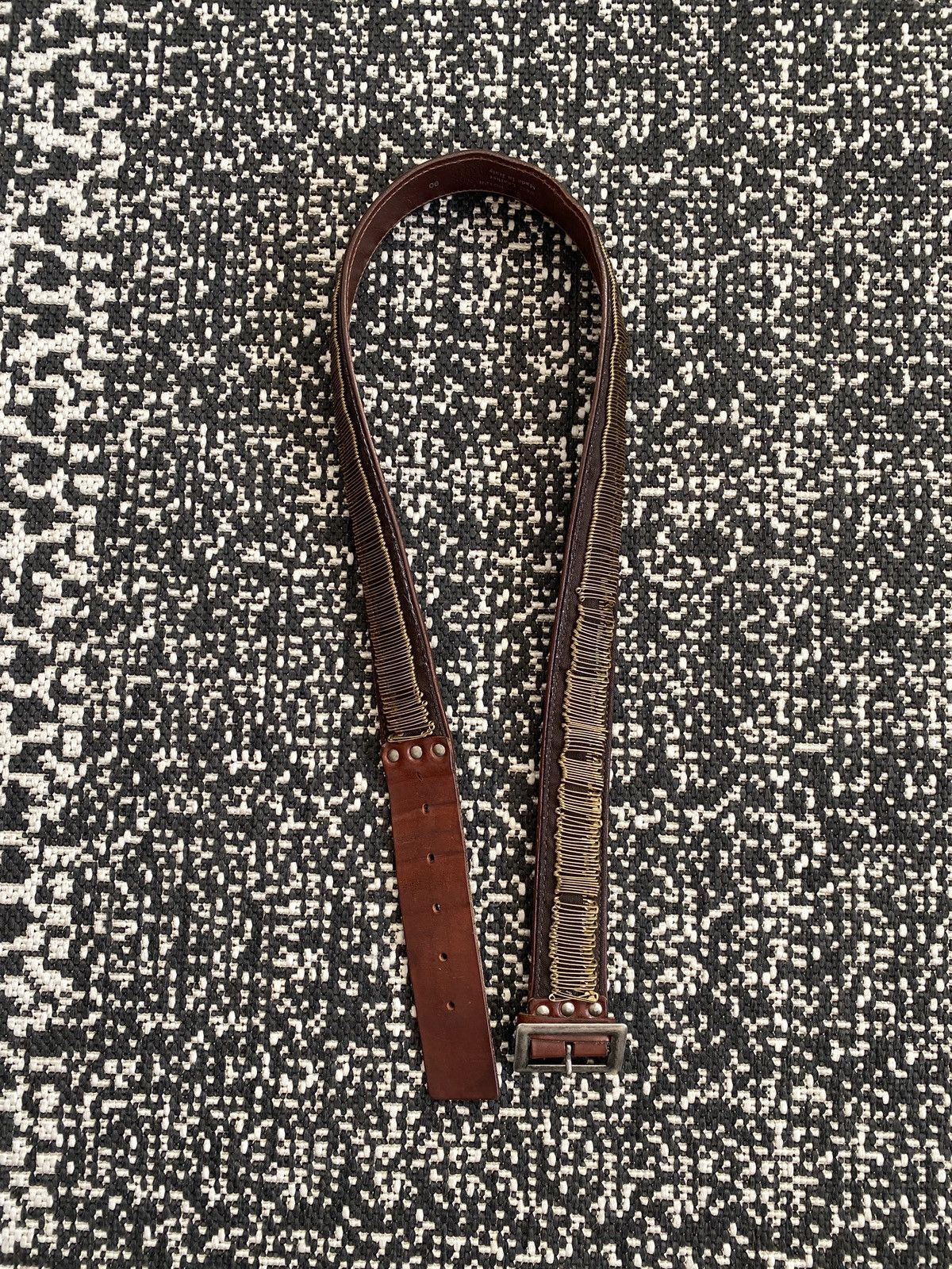 Dries Van Noten Dries Van Noten 90s Artisanal Safety Pin Belt | Grailed