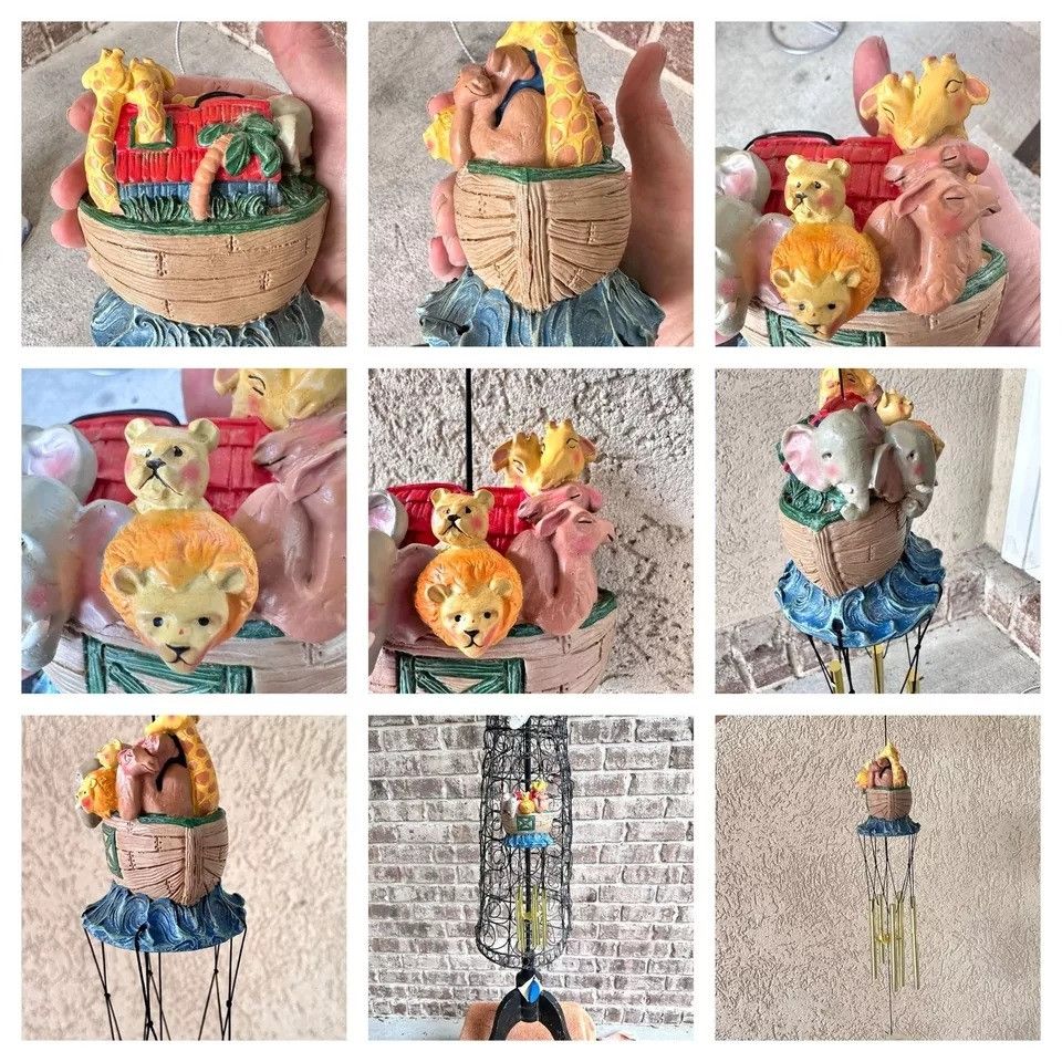 Handmade × Vintage Jim Shore Noahs Ark Windchimes New Vintage 1994 Christmas An Size ONE SIZE - 7 Thumbnail