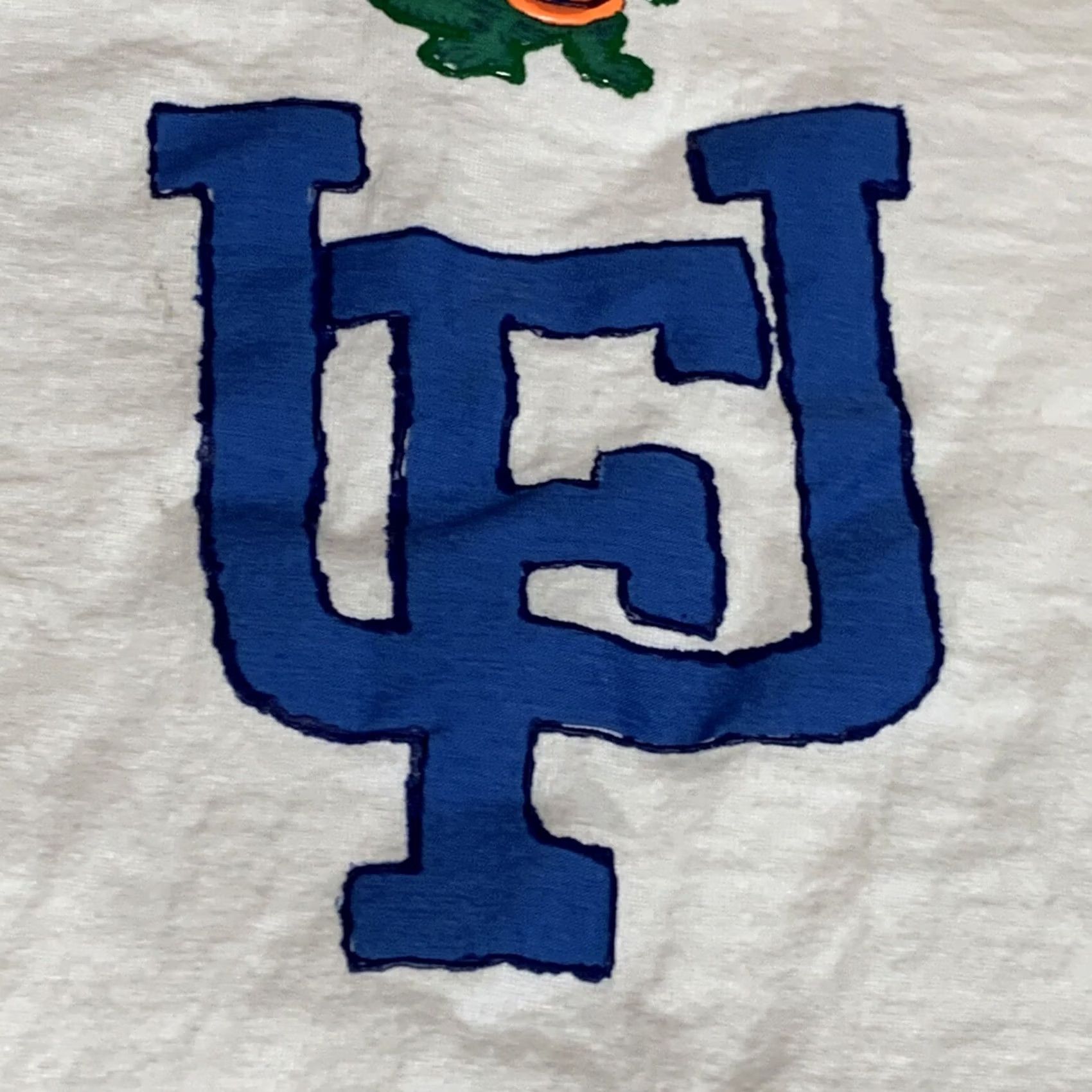 Jerzees VINTAGE Florida Gators T Shirt Jerzees Puff Paint Mens L/M White Short Sleeve 1990s Made In USA Size US M / EU 48-50 / 2 - 3 Thumbnail