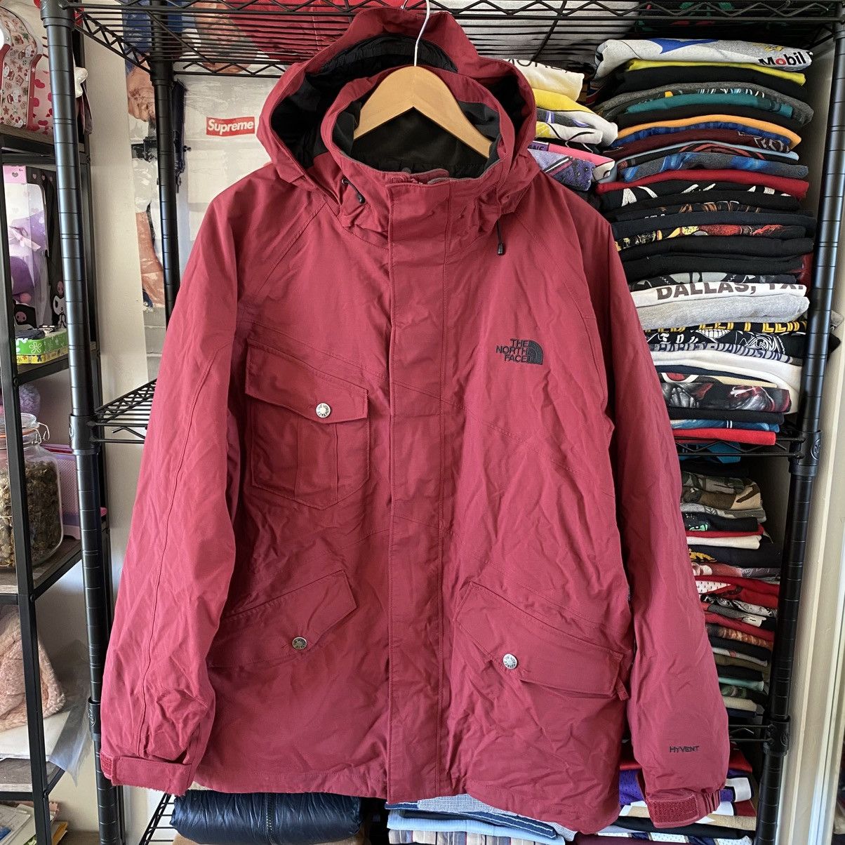 The North Face Vintage The North Face Hivent Heavy Ski Jacket Dark Red Y2K Size US M / EU 48-50 / 2 - 1 Thumbnail
