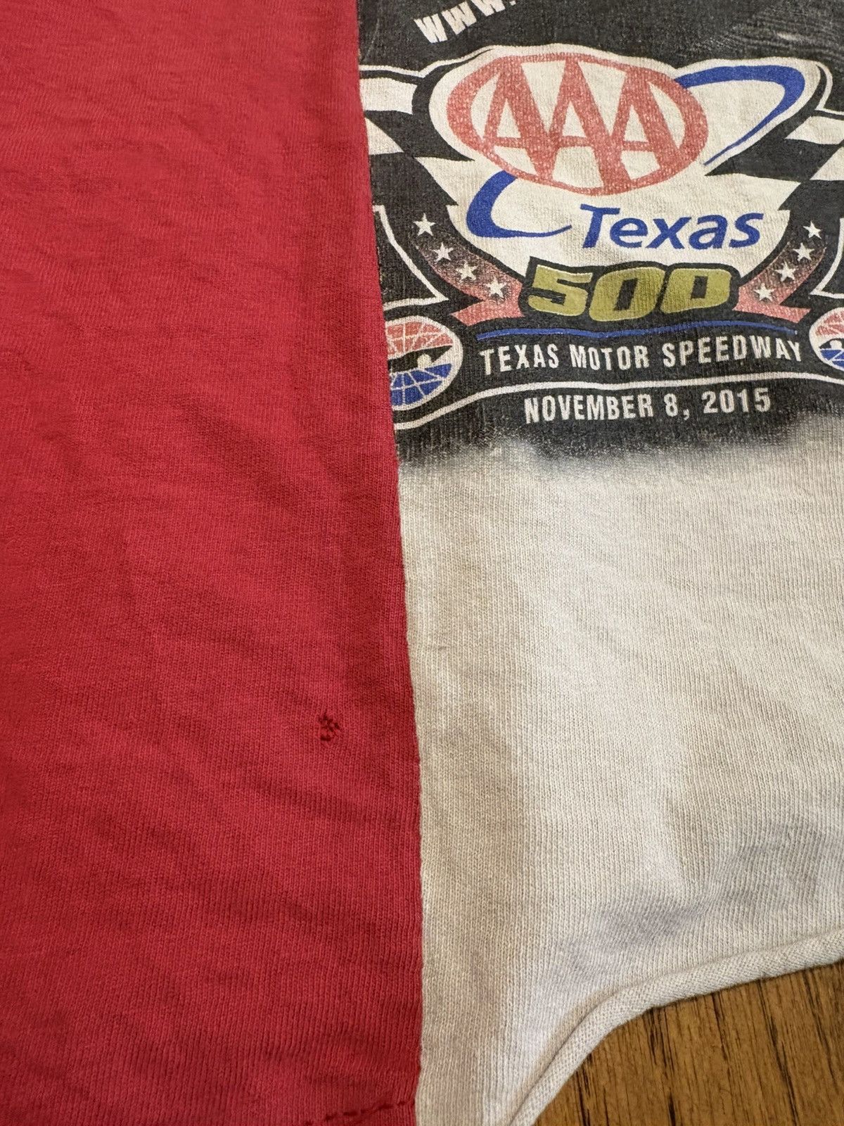 NASCAR Vintage Split Nascar/Red Tee Size US L / EU 52-54 / 3 - 6 Thumbnail