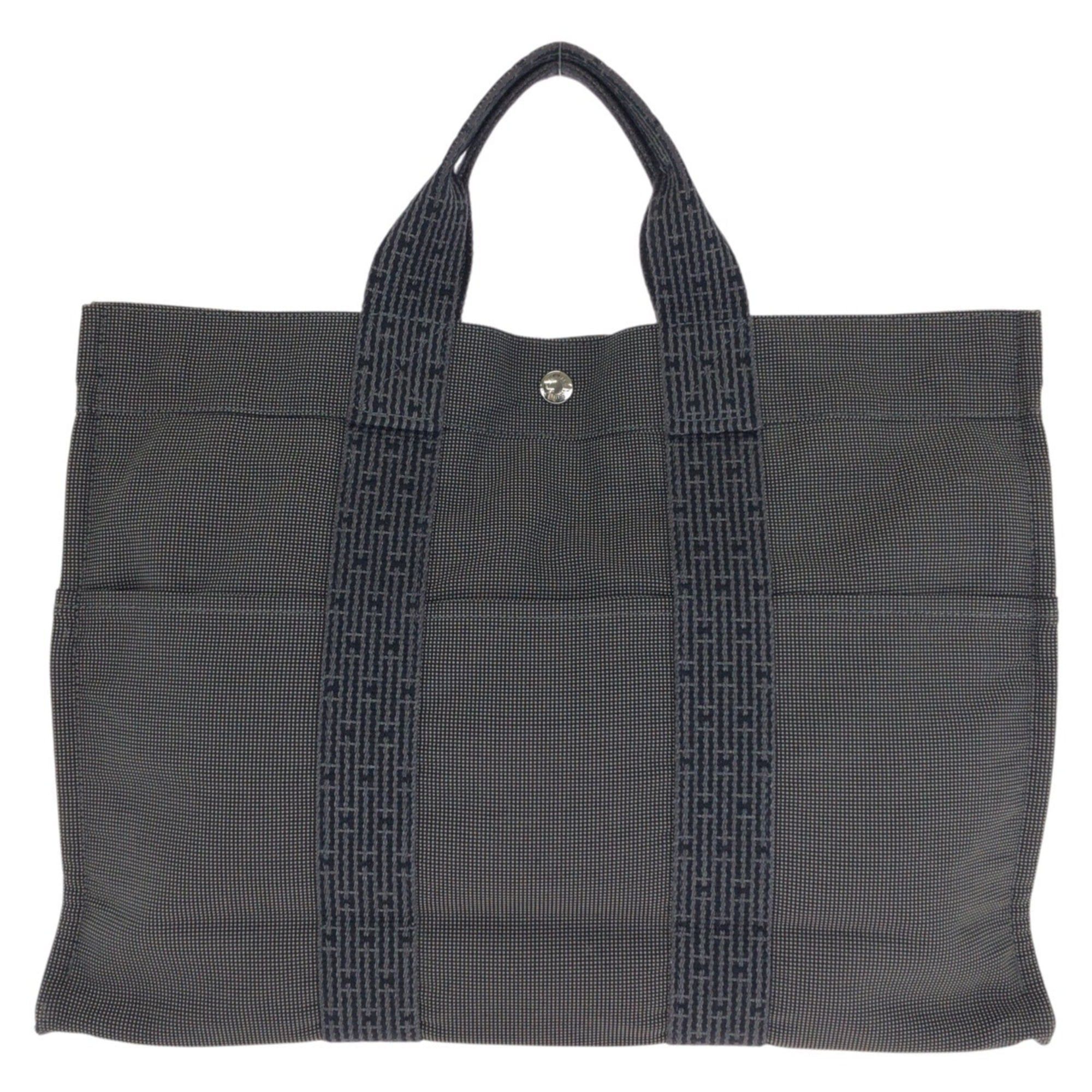 Hermes Hermes Herline MM Grey Silver Hardware Polyamide Polyester Tote Bag Handbag for Women Size ONE SIZE - 1 Thumbnail