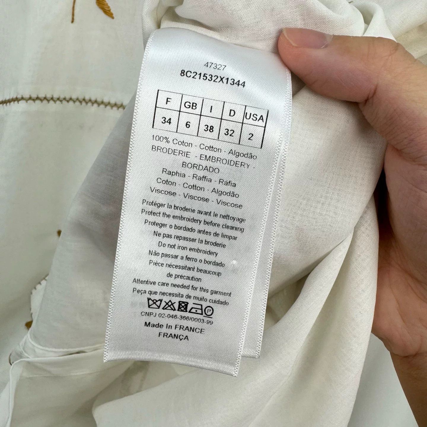 Dior Dior Embroidered Short Sleeve Button Up Shirt Size XS / US 0-2 / IT 36-38 - 6 Thumbnail
