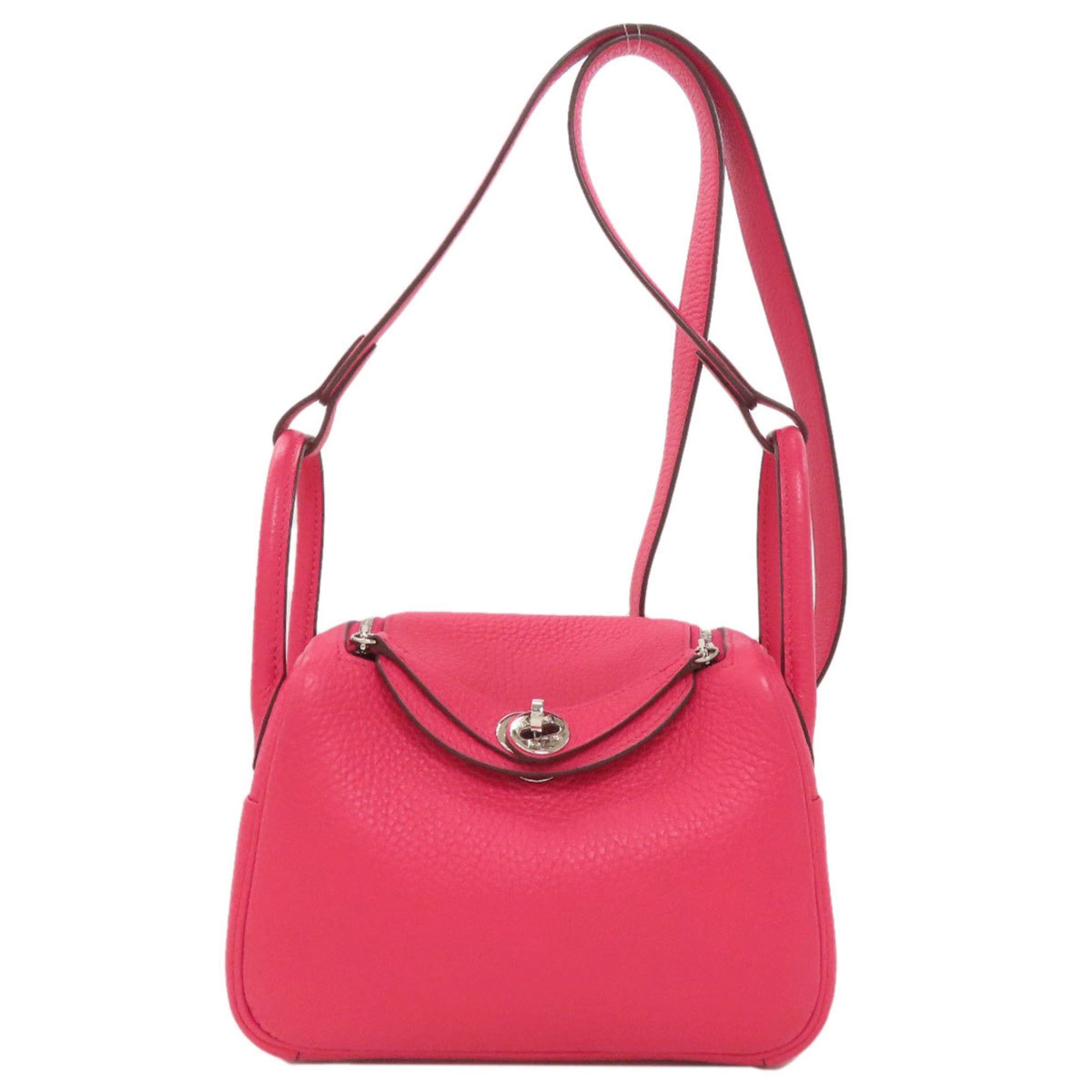 Hermes Hermès Lindy 20 Mini Rose Extreme Handbag with Silver Hardware, Taurillon Leather, Women's, HERMES Size ONE SIZE - 1 Thumbnail