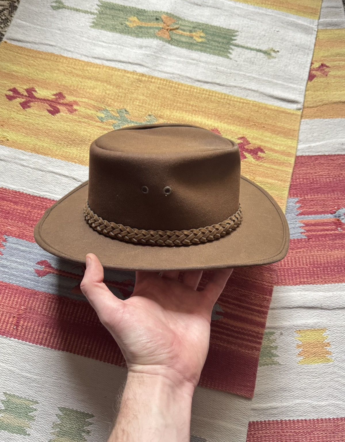 Stetson Vintage P. G. Field Sunfaded Australian Brown Cowboy Hat Size ONE SIZE - 3 Thumbnail