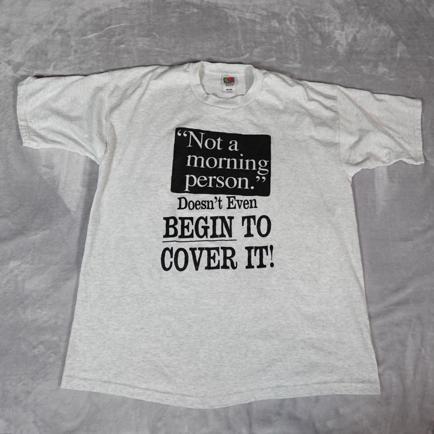 Vintage Vintage Not A Morning Person Humor T Shirt Mens XL Funny Gray Y2K Size US XL / EU 56 / 4 - 2 Thumbnail