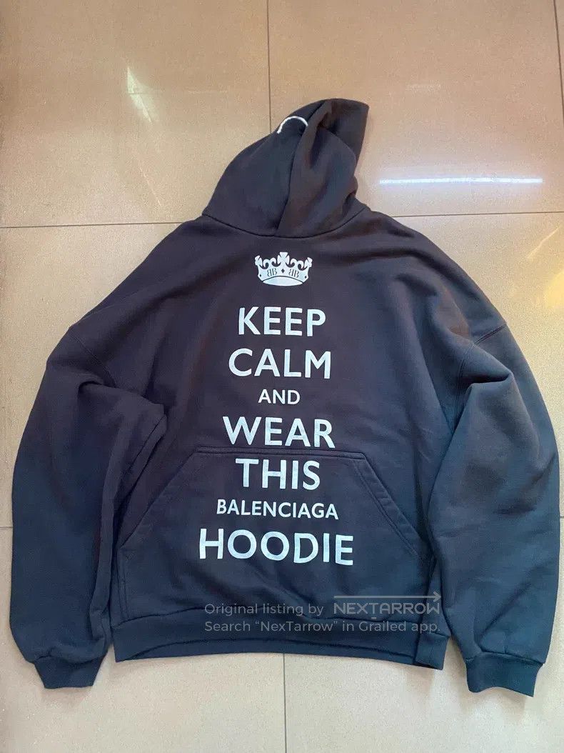 Balenciaga Balenciaga Letter Printed Hooded Long Sleeve Sweatshirt Size US S / EU 44-46 / 1 - 3 Thumbnail