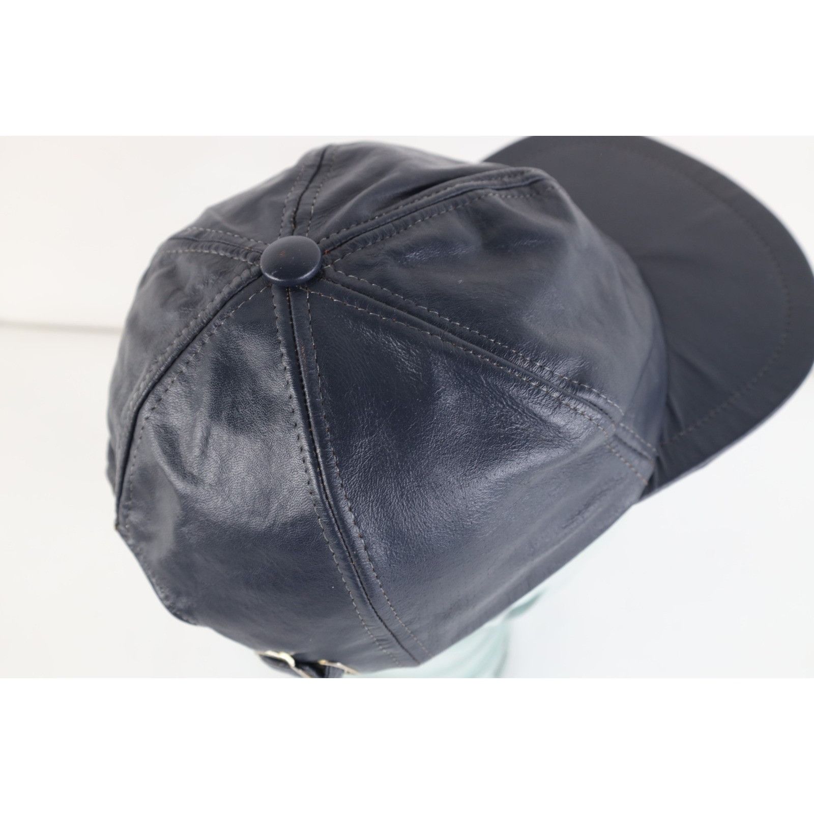 Vintage Vintage 90s Streetwear Distressed Leather Strapback Hat Cap Size ONE SIZE - 7 Thumbnail
