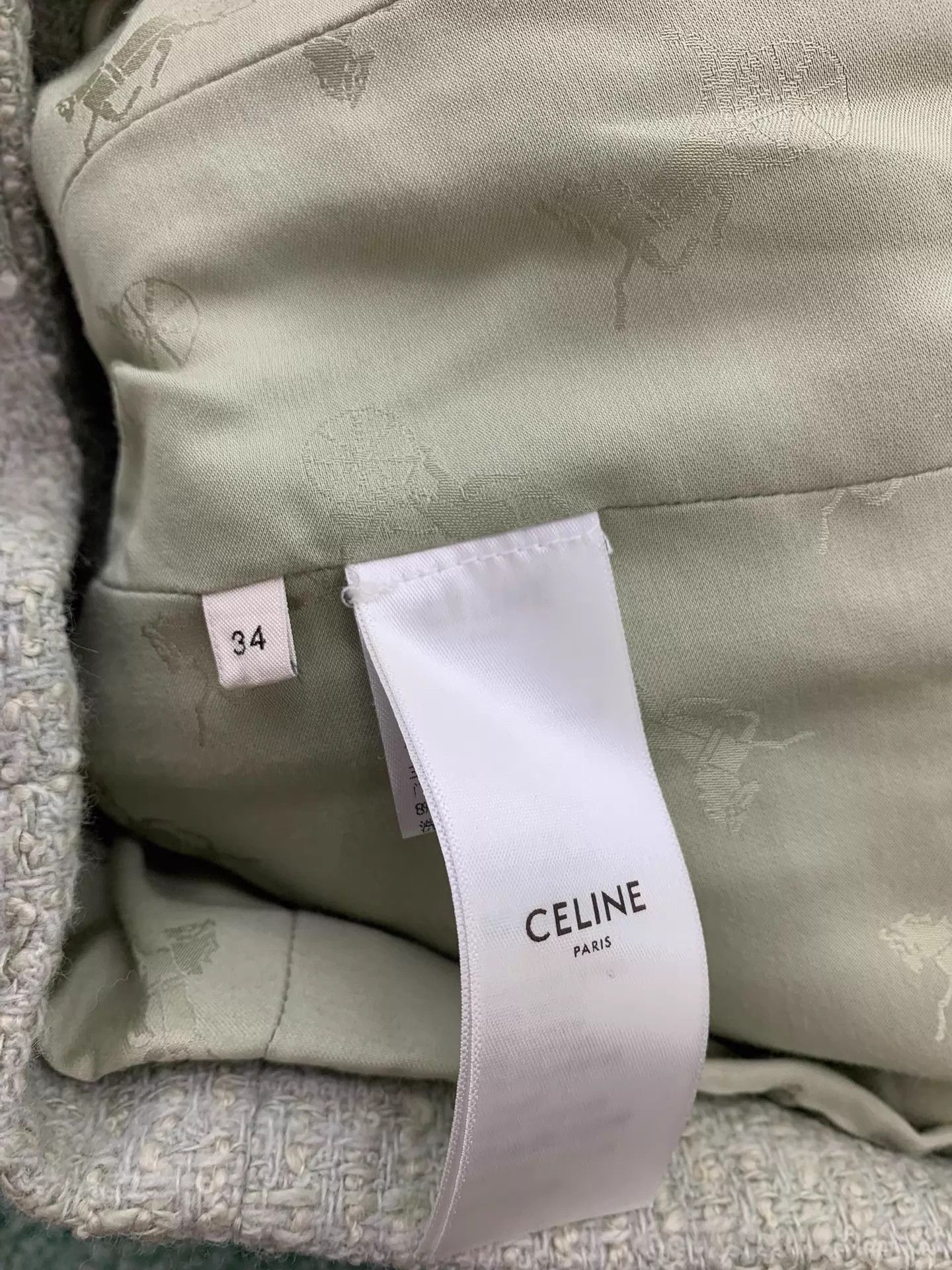 Celine CELINE Green Gold-Button Jacket 34 New Size XXS / US 00 / IT 34 - 5 Thumbnail