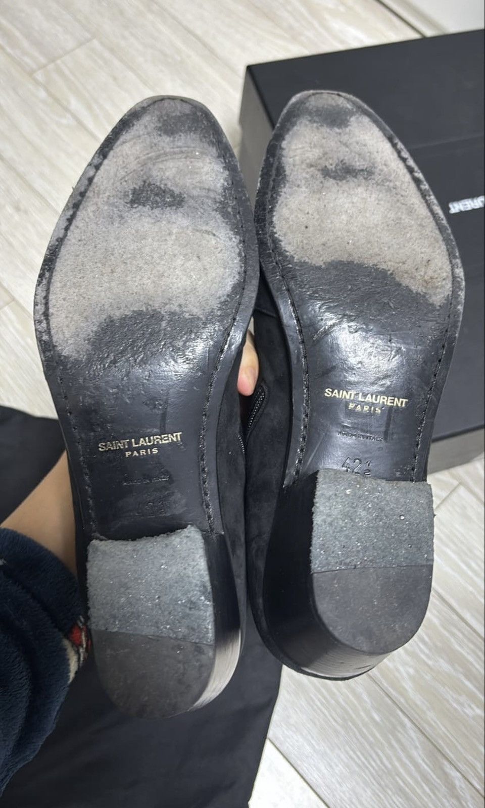 Saint Laurent Paris 22FW Vassili Suede Ankle Boots Size US 9.5 / EU 42-43 - 6 Thumbnail