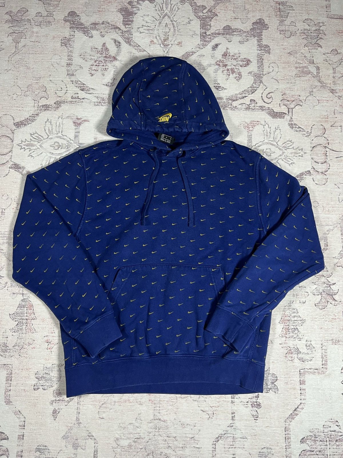 Nike × Vintage Vintage Y2K All Over Print Nike Check Hoodie Sweatshirt Size US M / EU 48-50 / 2 - 1 Thumbnail