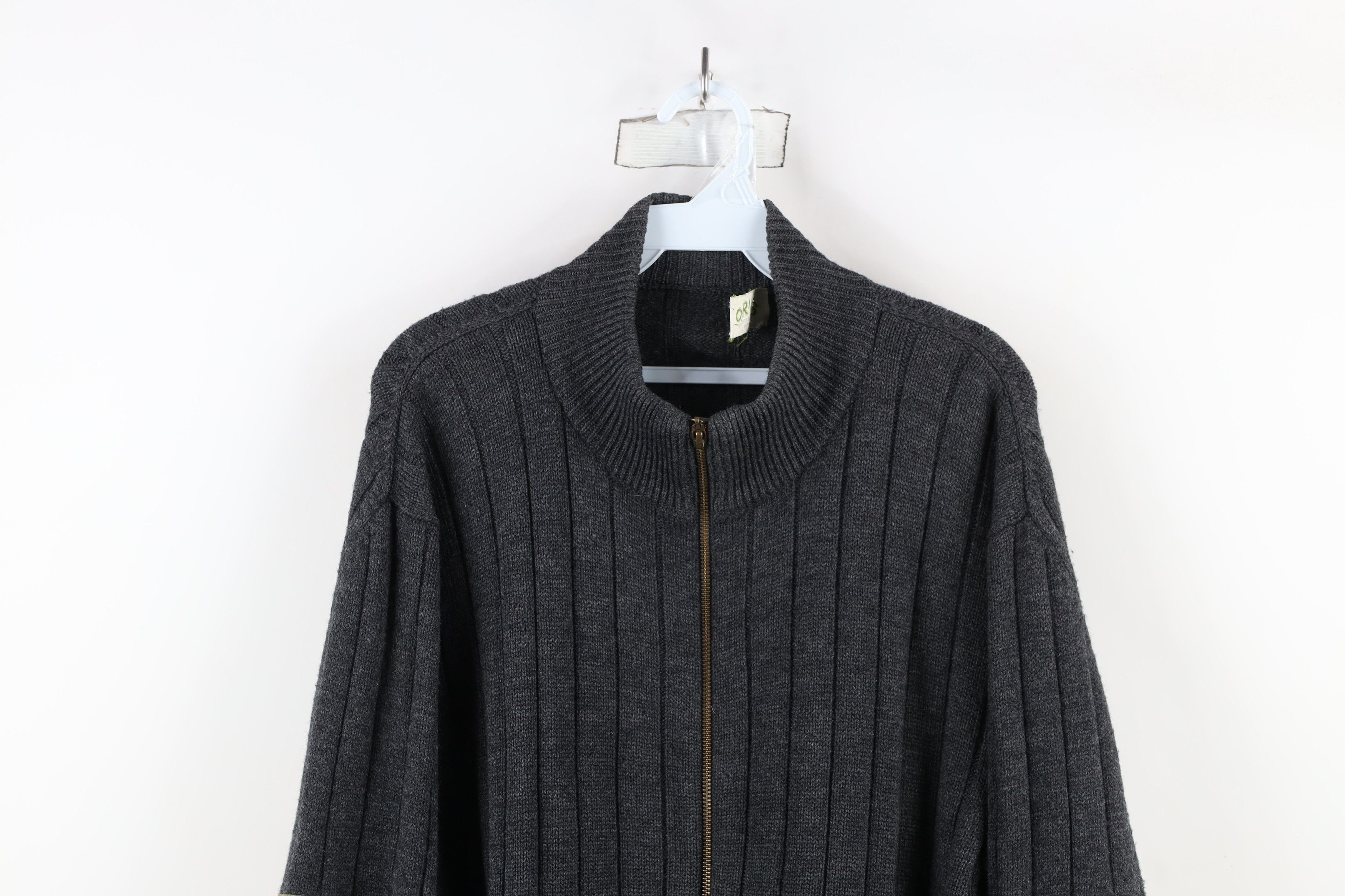 Orvis × Vintage Vintage Orvis Wool Knit Elbow Patch Zip Sweater Jacket Size US L / EU 52-54 / 3 - 2 Thumbnail