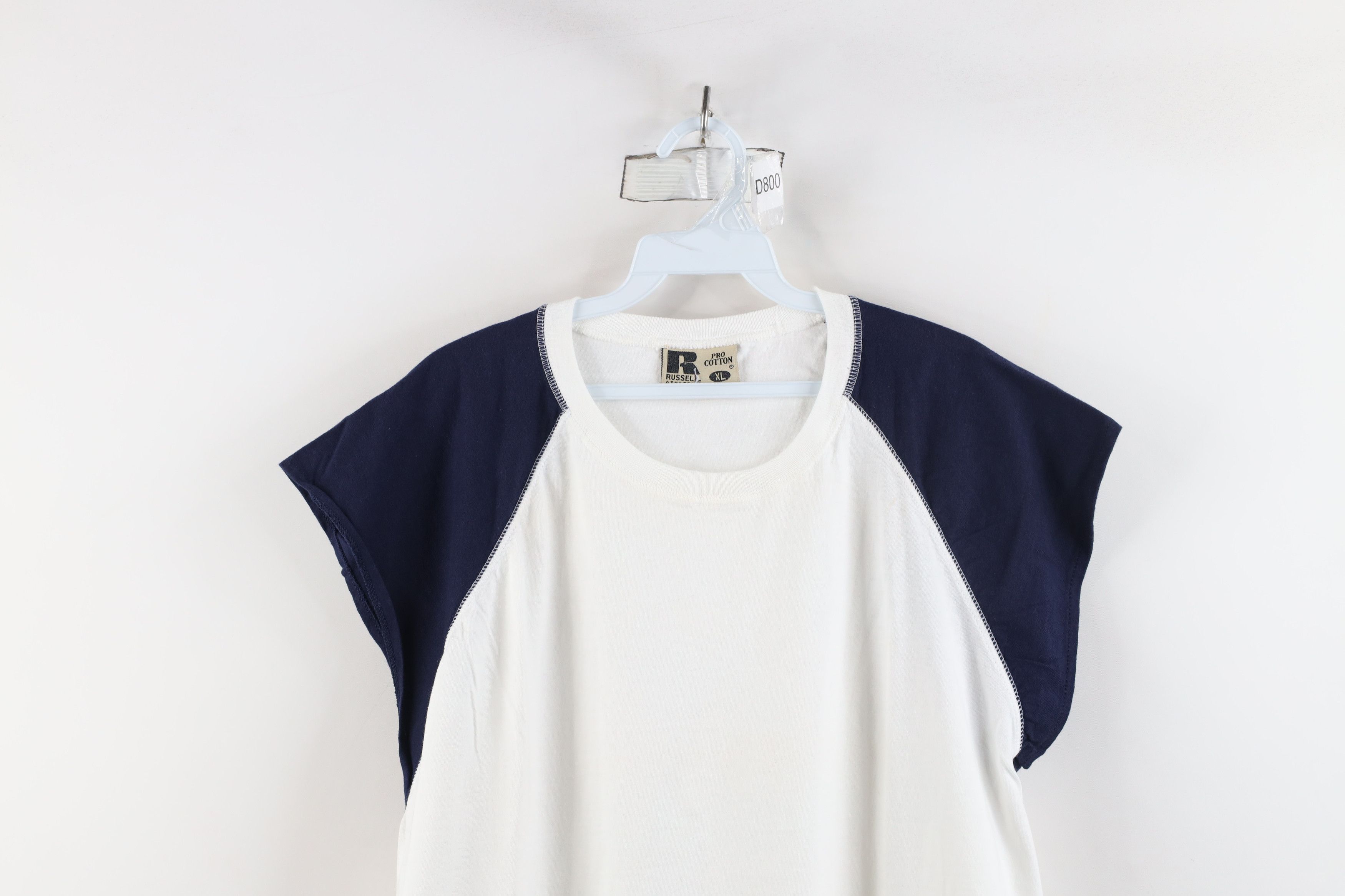Russell Athletic × Vintage Vintage 90s Russell Athletic Sleeveless Raglan T-Shirt Size US XL / EU 56 / 4 - 2 Thumbnail