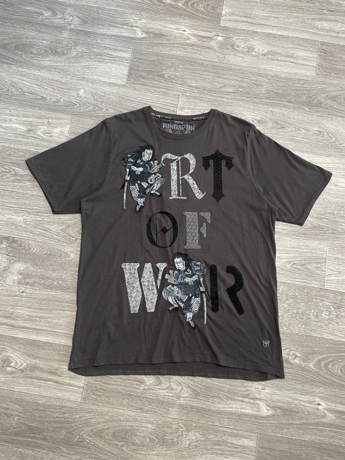 Ringspun Vintage Ringspun Art Of War Embroidered Samurai Japan Tee Size US XL / EU 56 / 4 - 1 Thumbnail