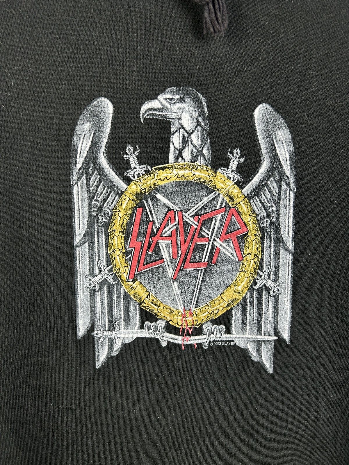 Band Tees 00s Vintage Slayer 2003 Thrash Metal Promodoro Hoodie M Size US M / EU 48-50 / 2 - 2 Thumbnail
