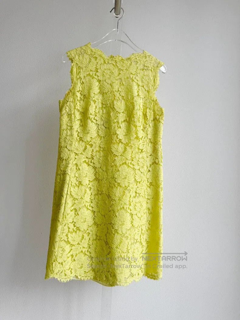 Valentino Yellow lace dress