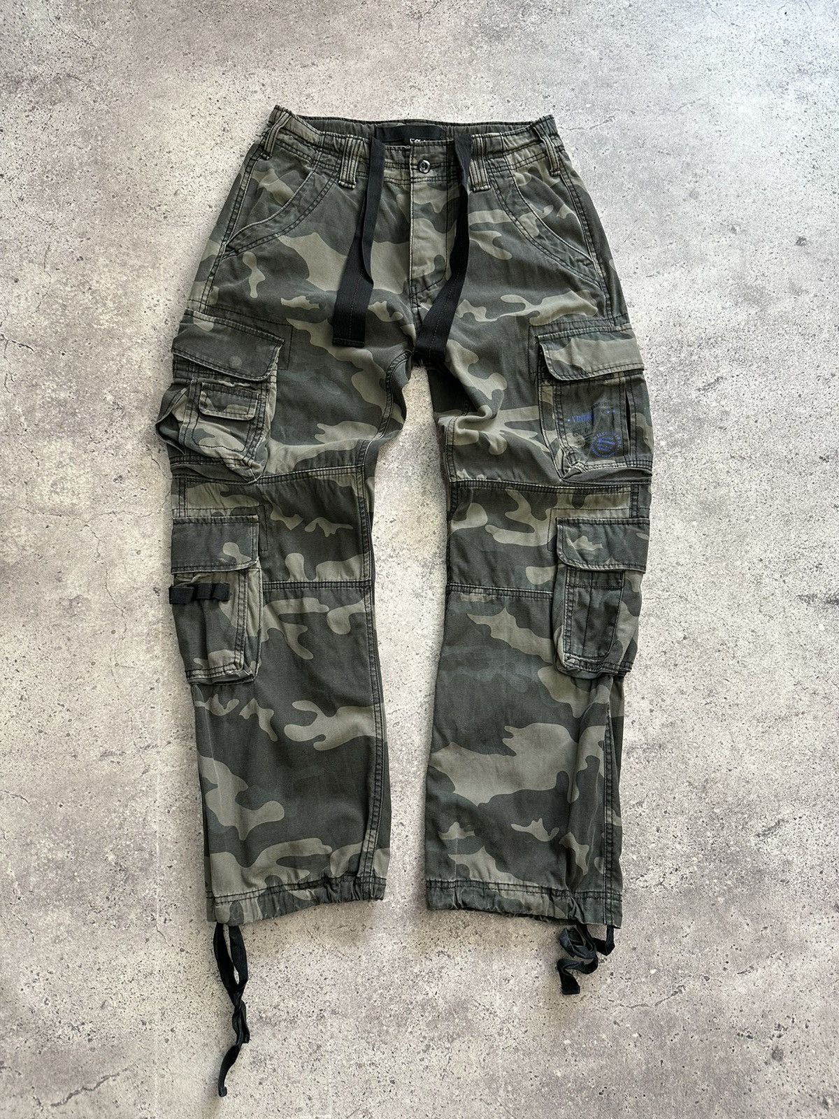 Vintage Vintage Brandit Camo Rave Bondage Pants Belted Y2K Archival Grailed