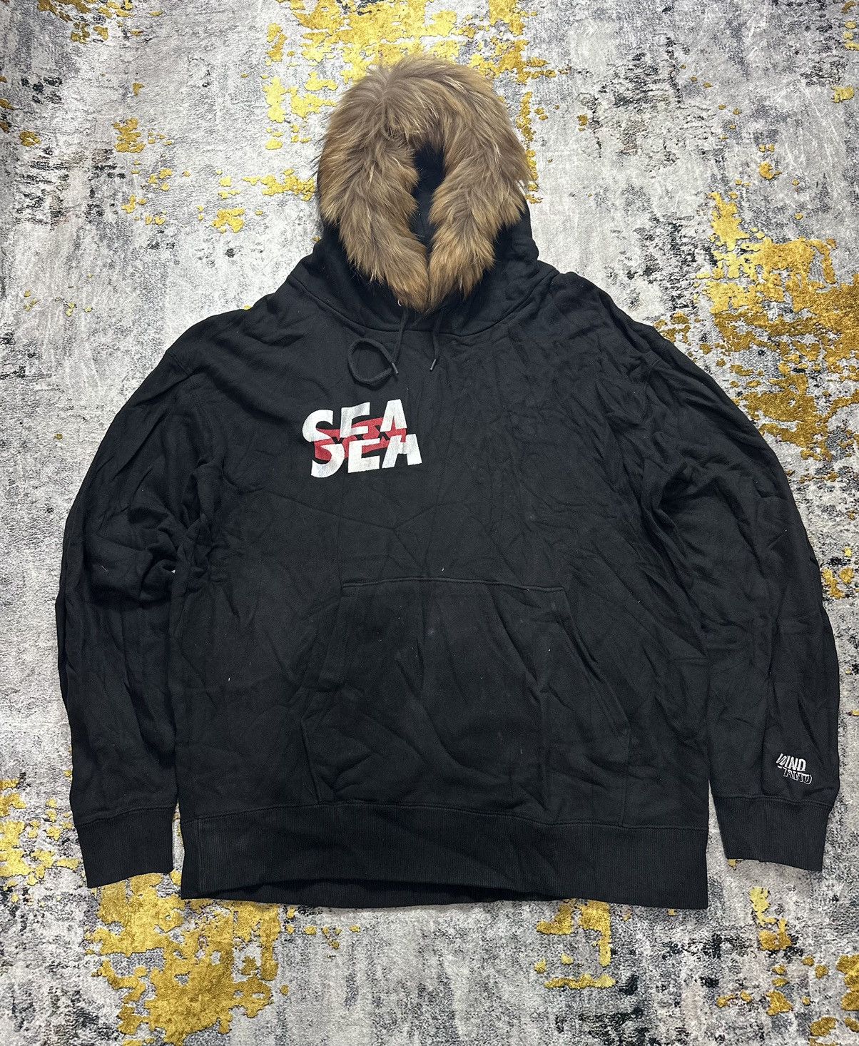 【WIND AND SEA】ICECREAM X WIND & SEA COTTON HOODIE #1-BLACK WIND AND SEA ICECREAM x WIND & SEA COTTON HOODIE #1-BLACK