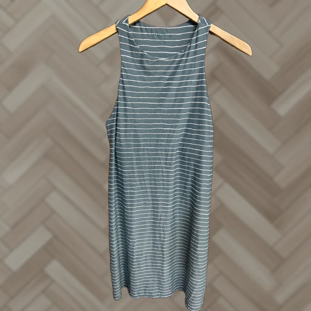 Vintage Carve Designs Womens Blue Striped Tank Dress Size L Sleeveless Short Dress Design Designer Womens, Dress, Tank, Blue, Striped, L - Vintage? (No) Size L / US 10 / IT 46 - 1 Thumbnail