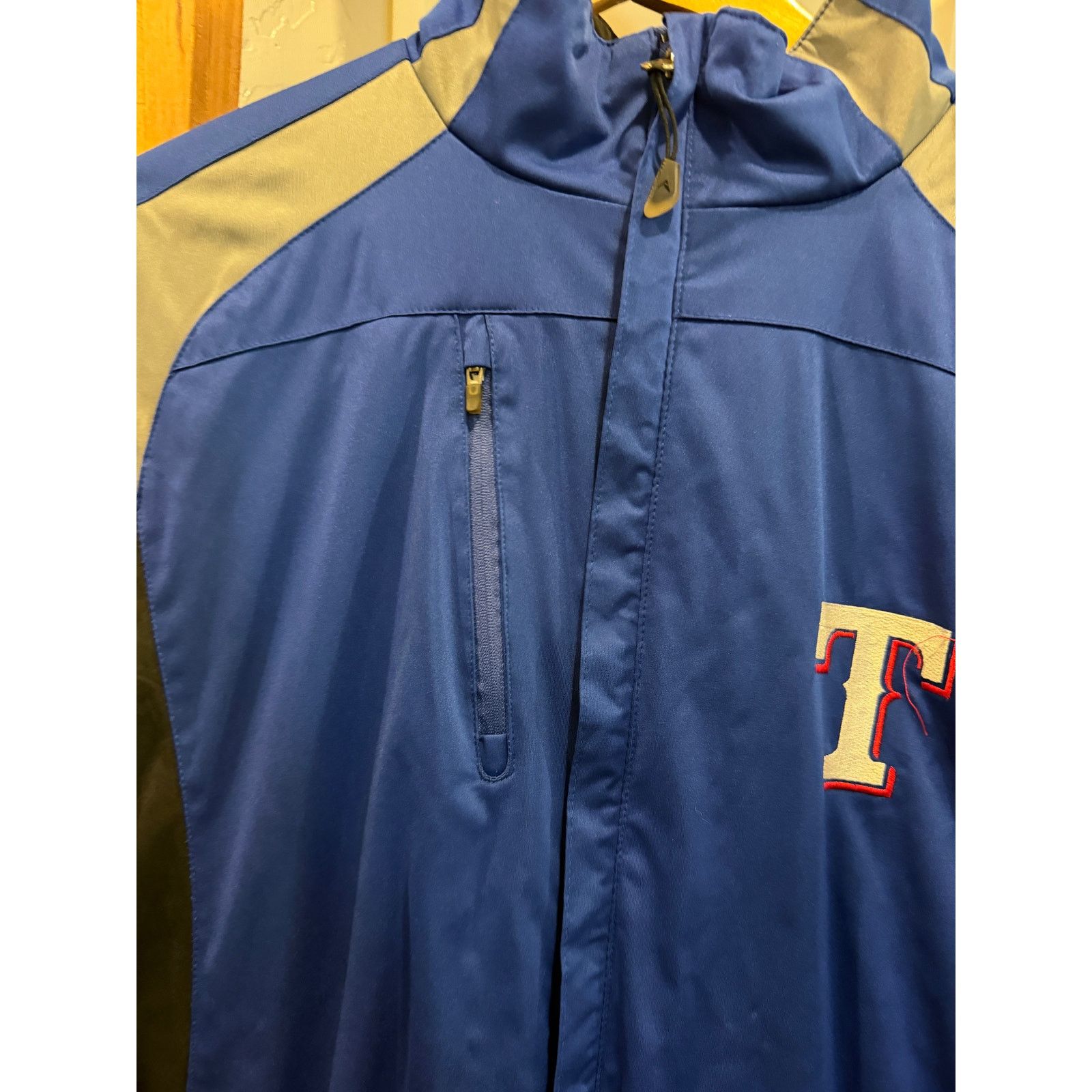Antigua Antigua-TX Rangers Men's Full-Zip windbreaker Jacket,Blue, L Size US L / EU 52-54 / 3 - 2 Thumbnail