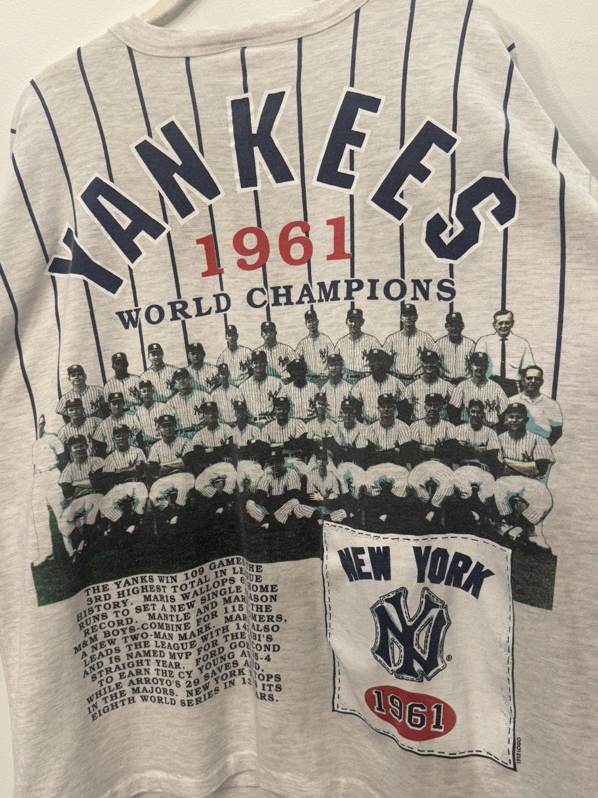 Other 80s Long Gone New York Yankees 1961 World Champions Tee Size US XL / EU 56 / 4 - 9 Thumbnail