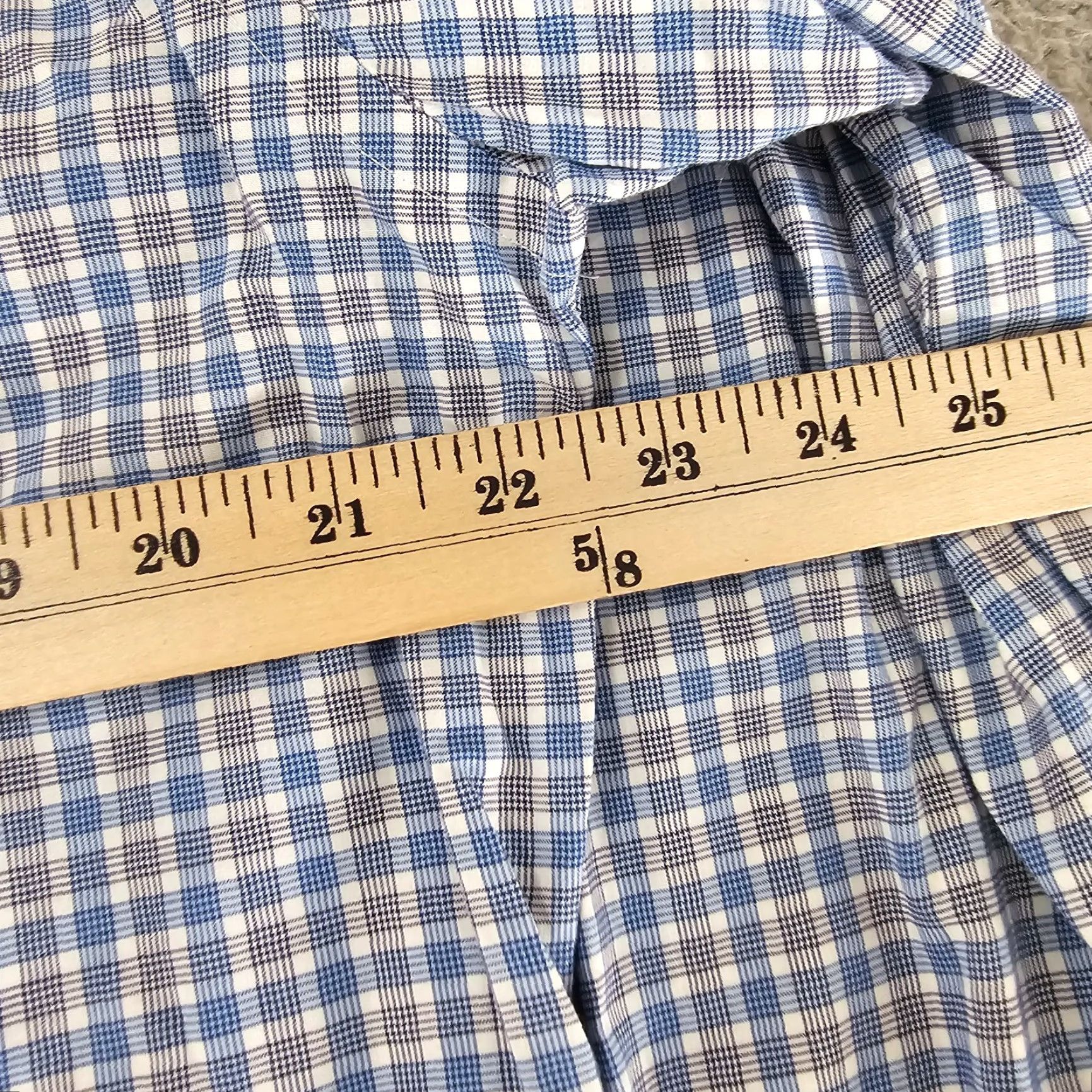 Express Express Shirt Mens Large Blue Check Button-Up Long Sleeve Size US L / EU 52-54 / 3 - 7 Thumbnail
