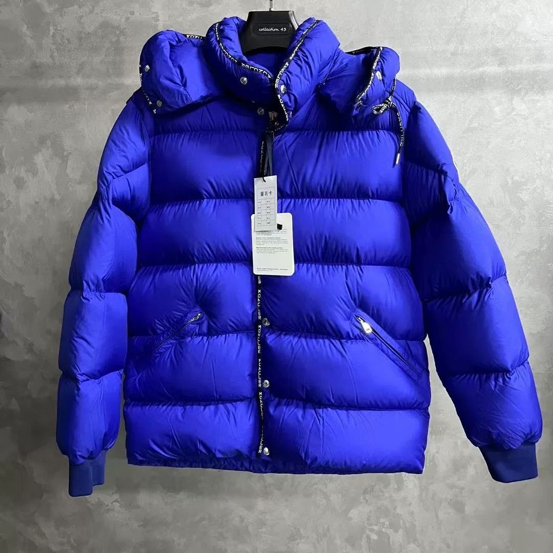 Moncler Moncler Down Cropped Blue Heavy Coat l Men Size US L / EU 52-54 / 3 - 1 Thumbnail